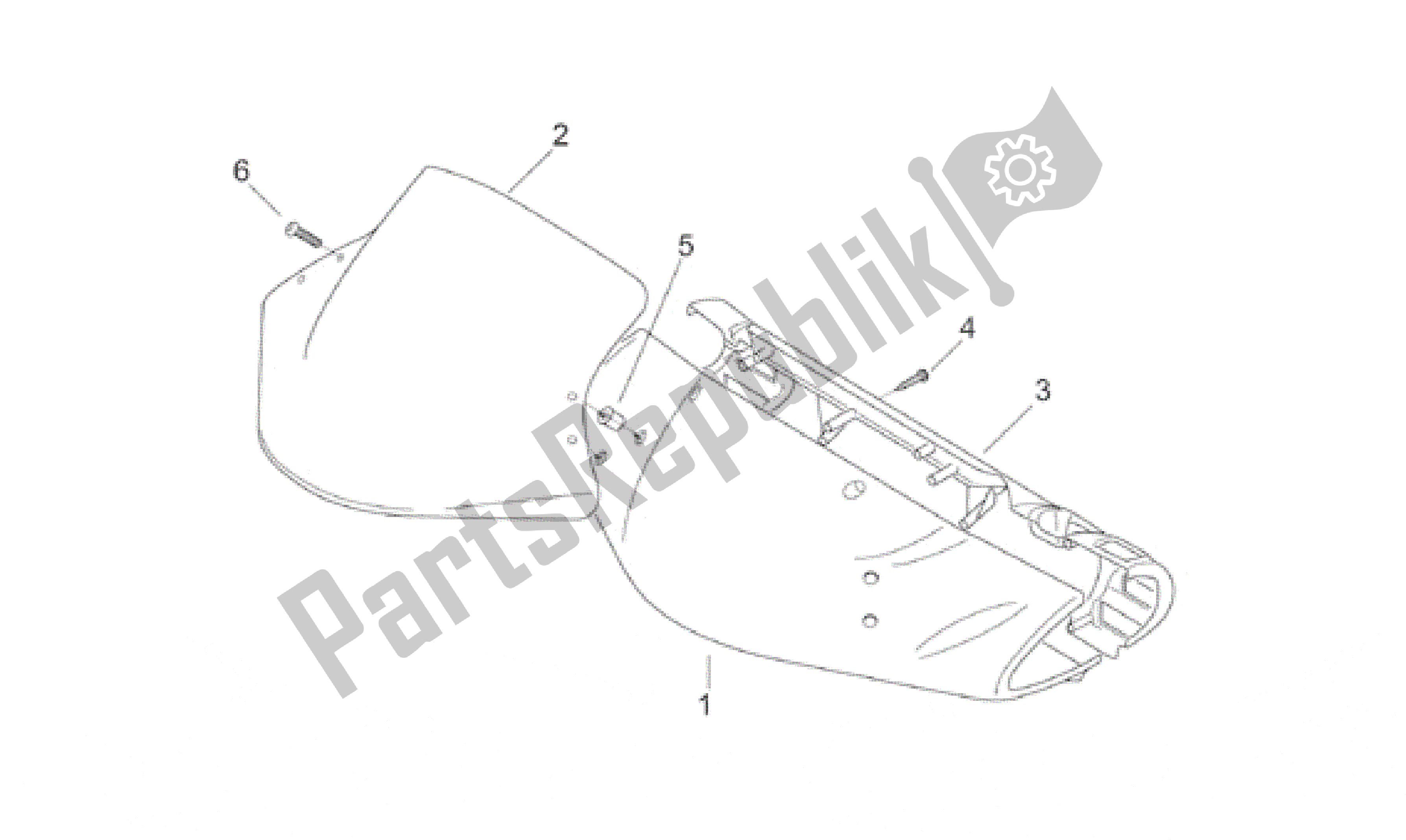 Todas as partes de Corpo Frontal - Carenagem Frontal do Aprilia Leonardo 150 1996 - 1998