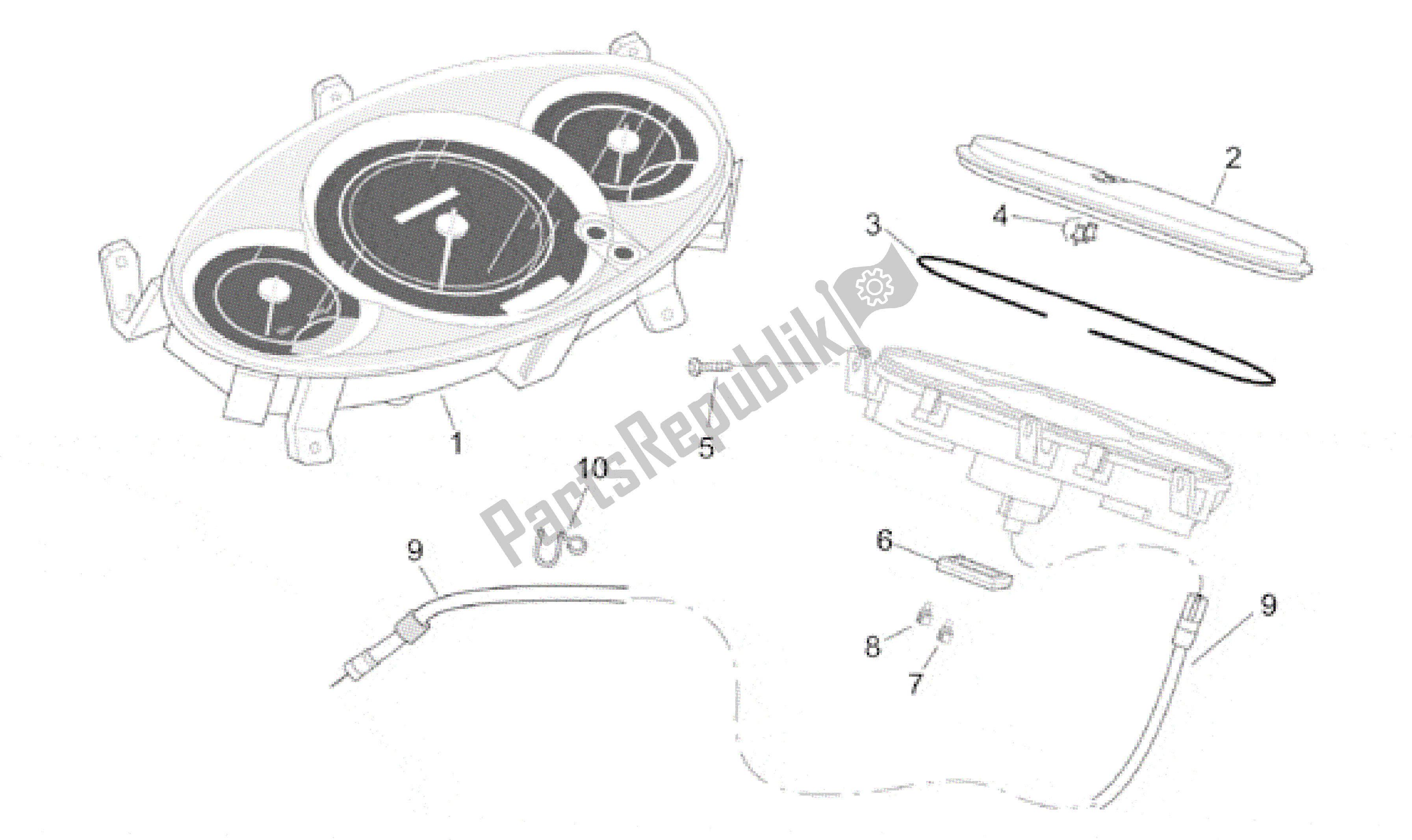 Tutte le parti per il Pannello Di Controllo del Aprilia Leonardo 125 1999 - 2001