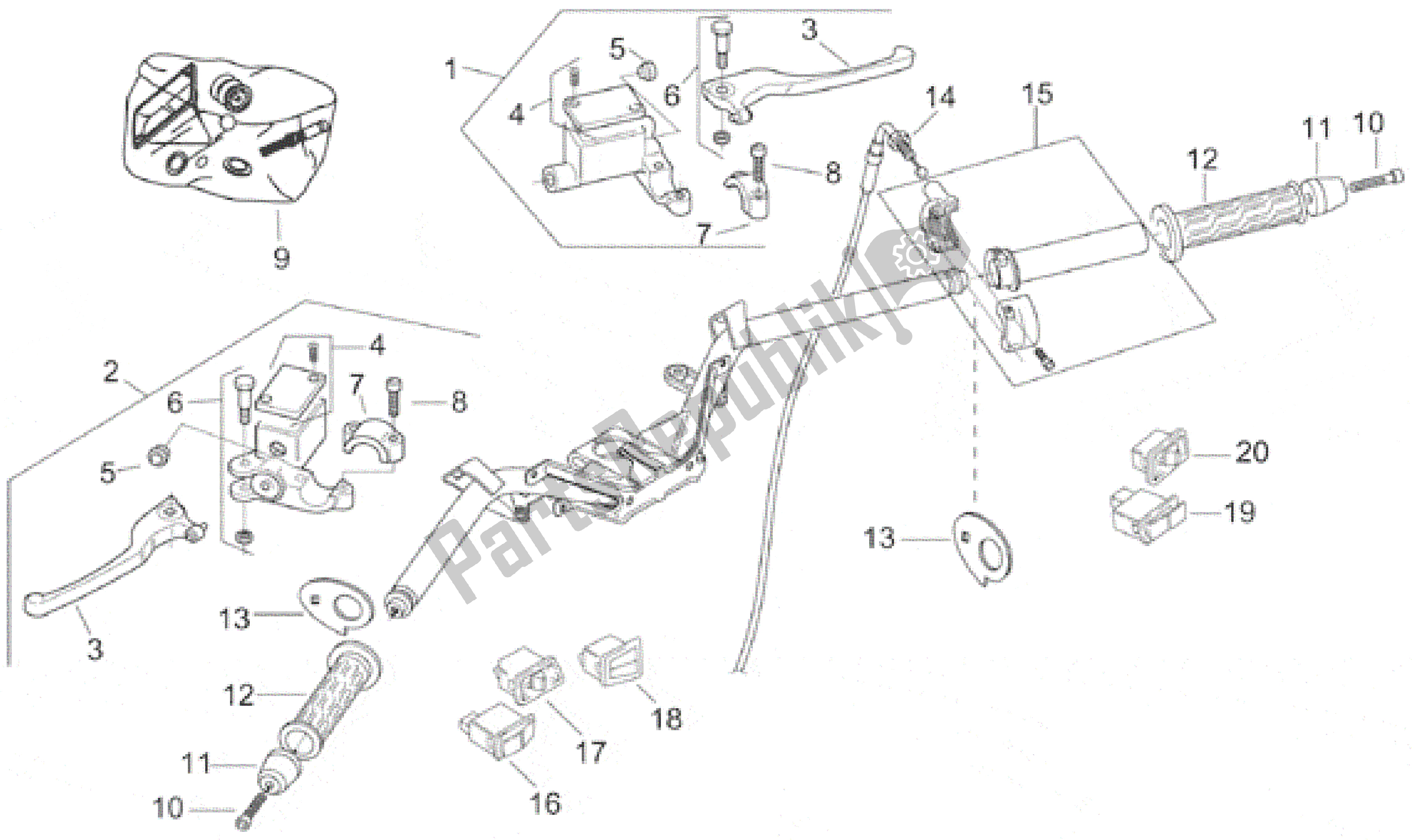 Tutte le parti per il Controlli del Aprilia Leonardo 125 1999 - 2001