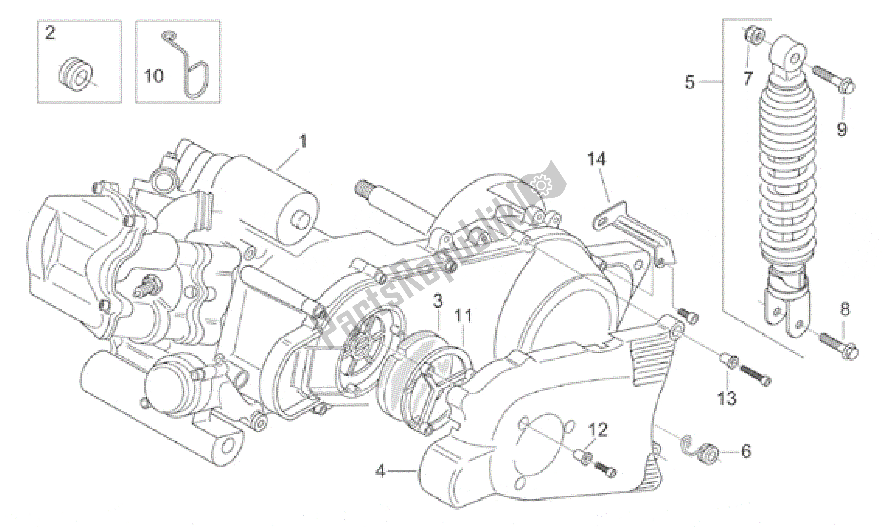 Alle Teile für das Motor des Aprilia Leonardo 125 1999 - 2001