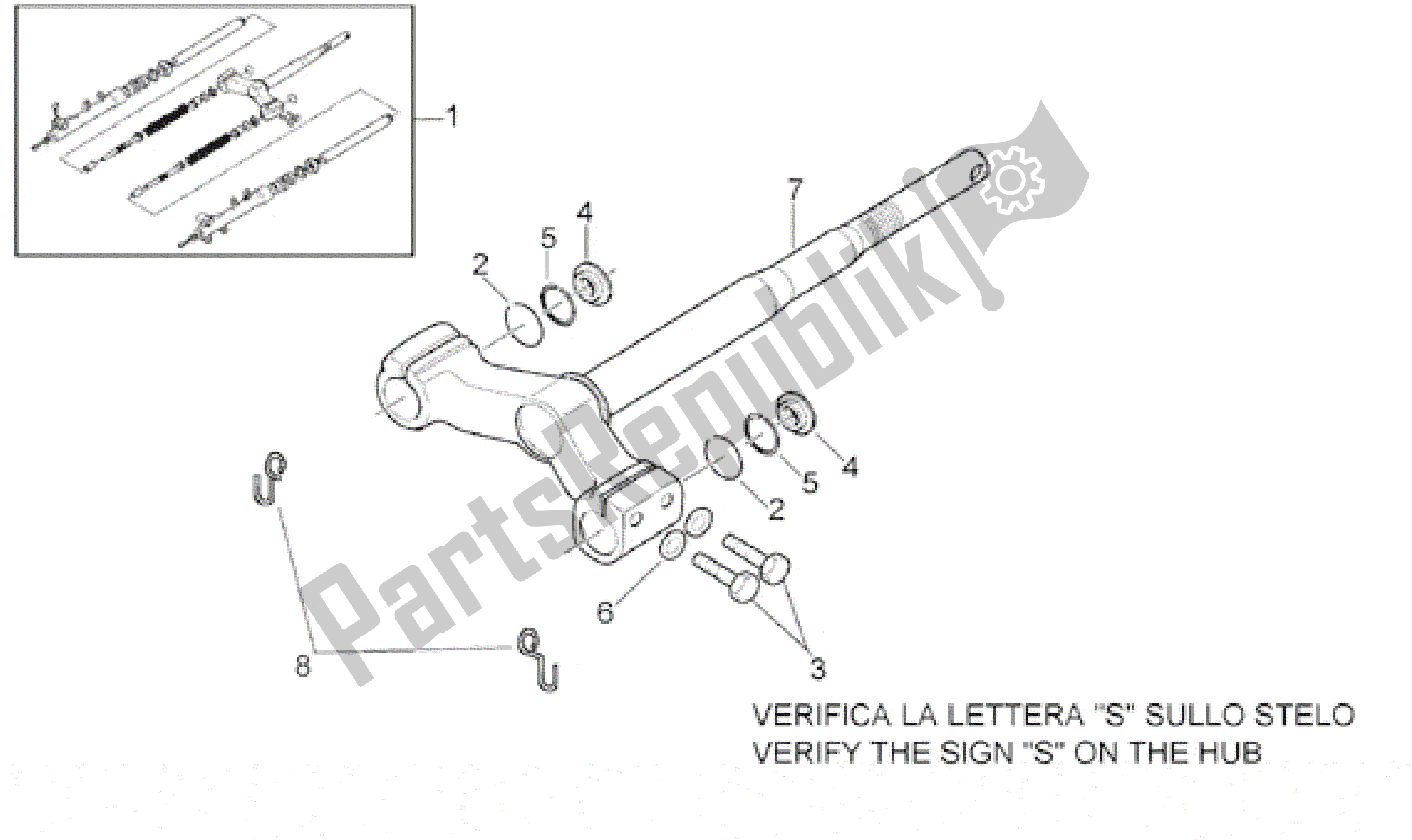 Todas as partes de Garfo Dianteiro - Base Da Haste do Aprilia Leonardo 150 1999 - 2001