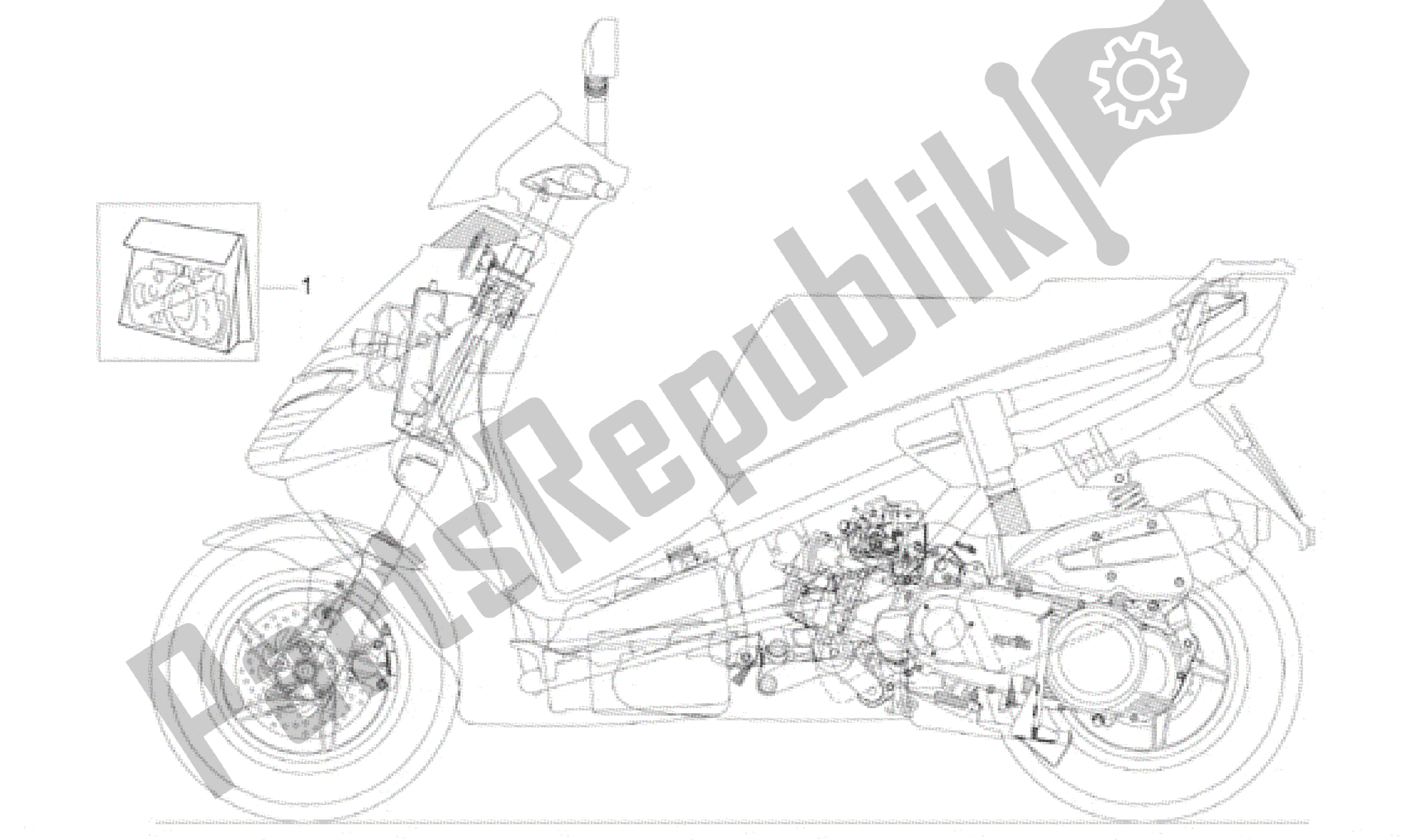 Todas las partes para Conjunto De Calcomanías de Aprilia Leonardo 150 1999 - 2001