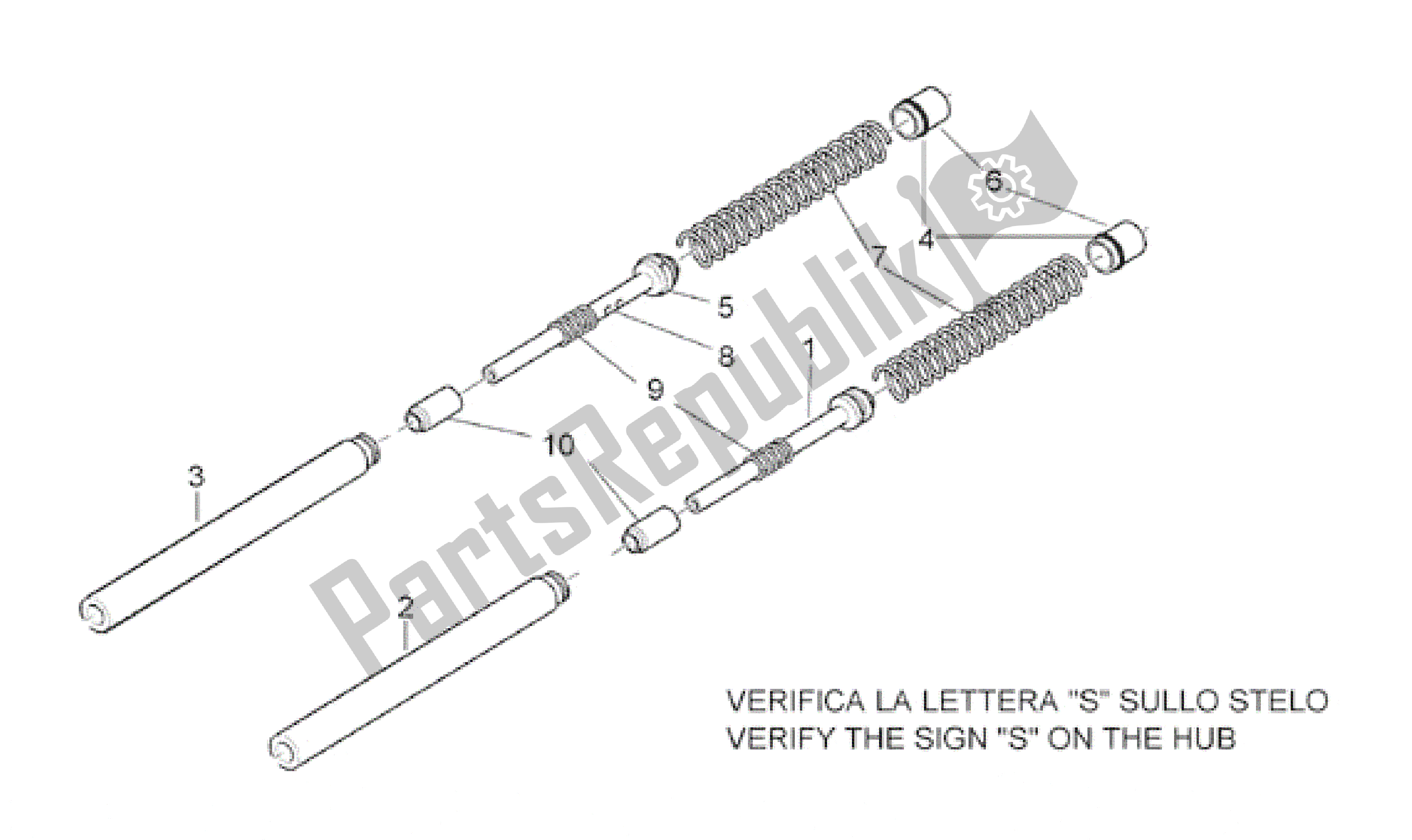 All parts for the Front Fork - Sleeves of the Aprilia Leonardo 150 1999 - 2001