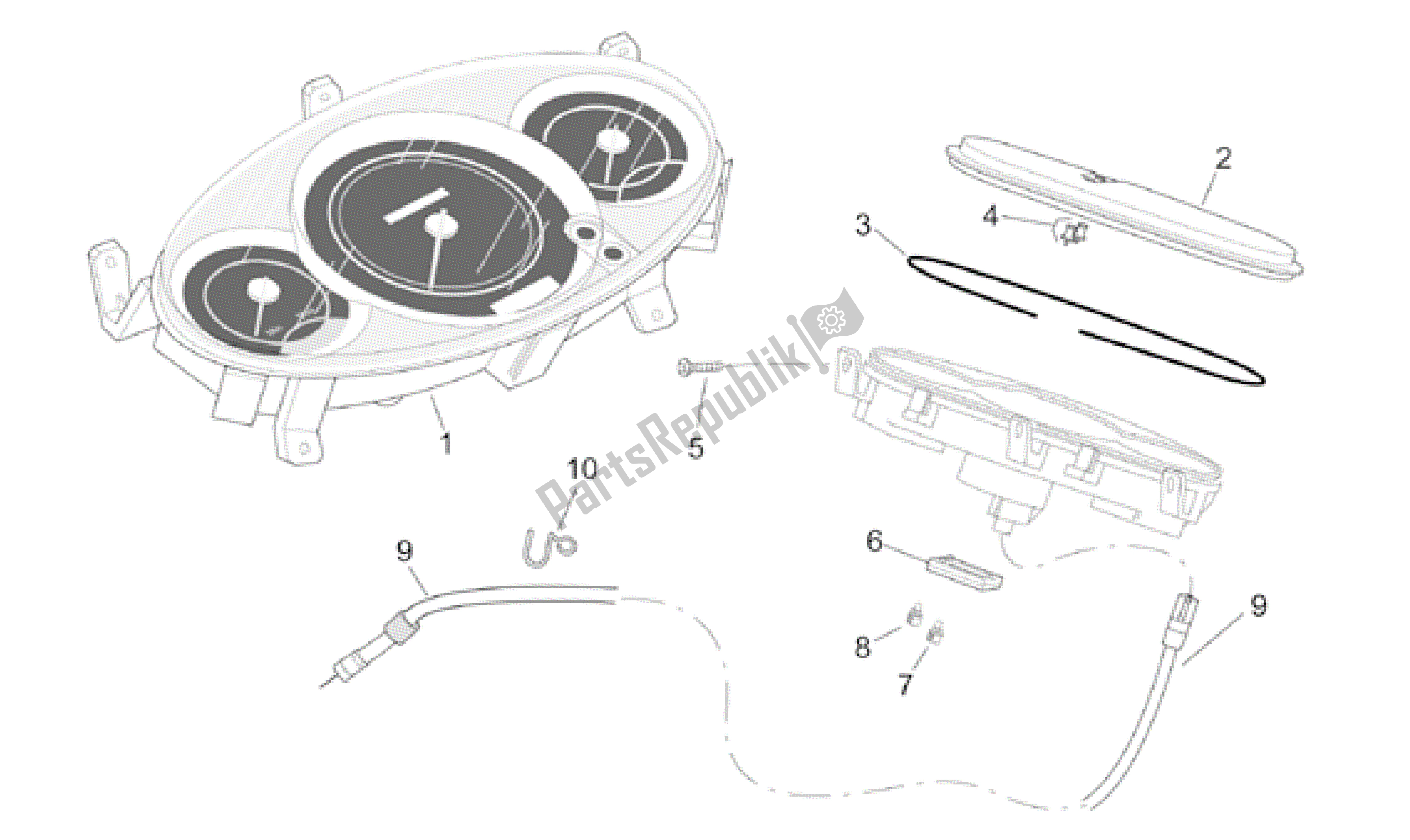 Alle Teile für das Instrumententafel des Aprilia Leonardo 125 2001