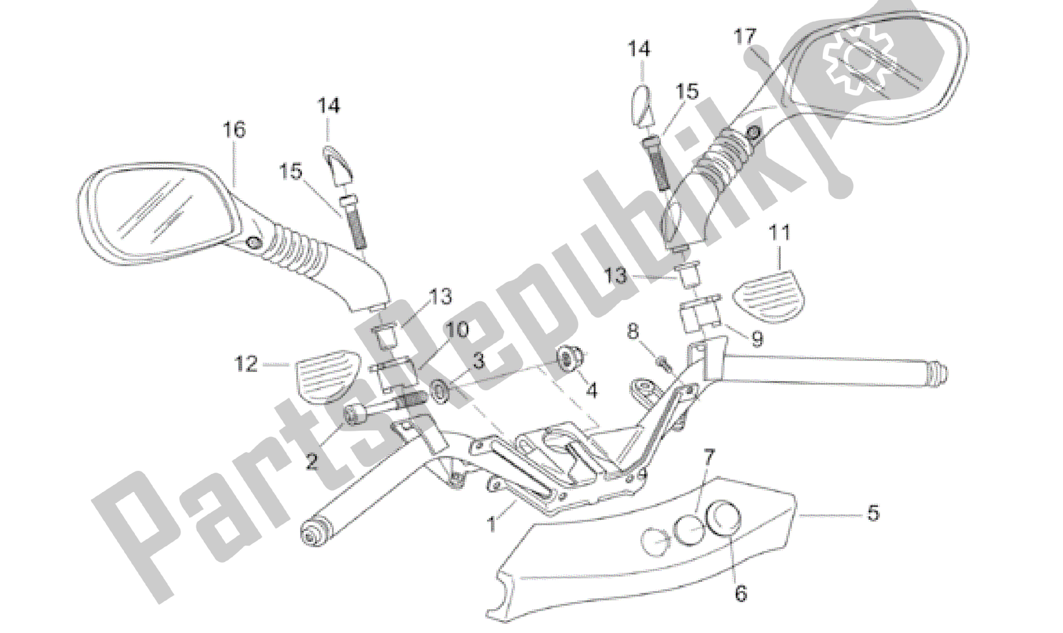 Alle Teile für das Lenker des Aprilia Leonardo 125 2001