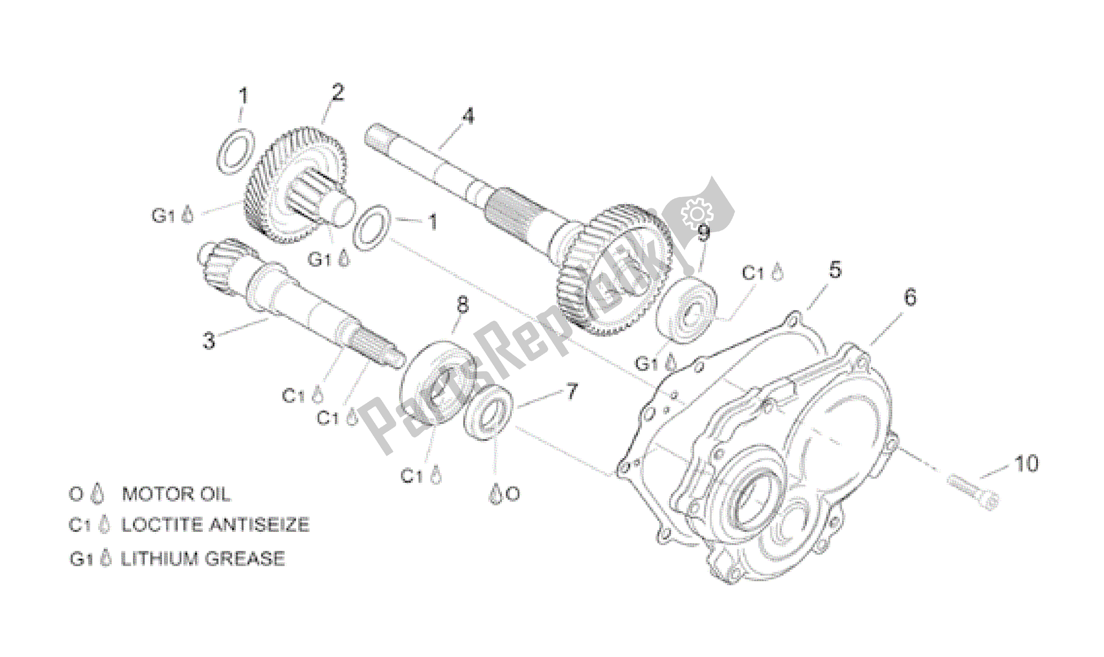 Tutte le parti per il Trasmissione del Aprilia Leonardo 125 2001