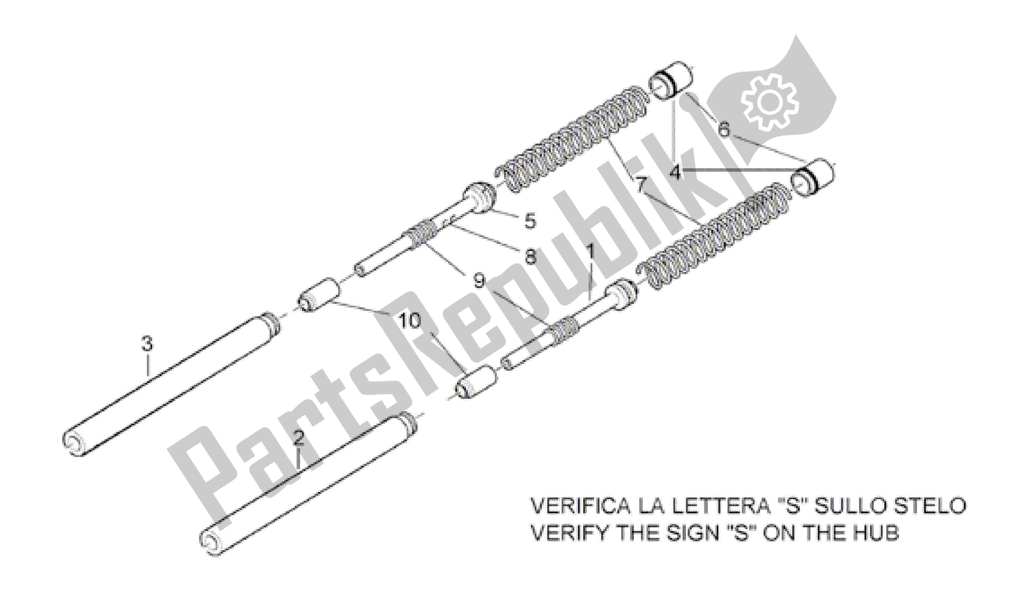 All parts for the Front Fork - Sleeves of the Aprilia Leonardo 125 2001