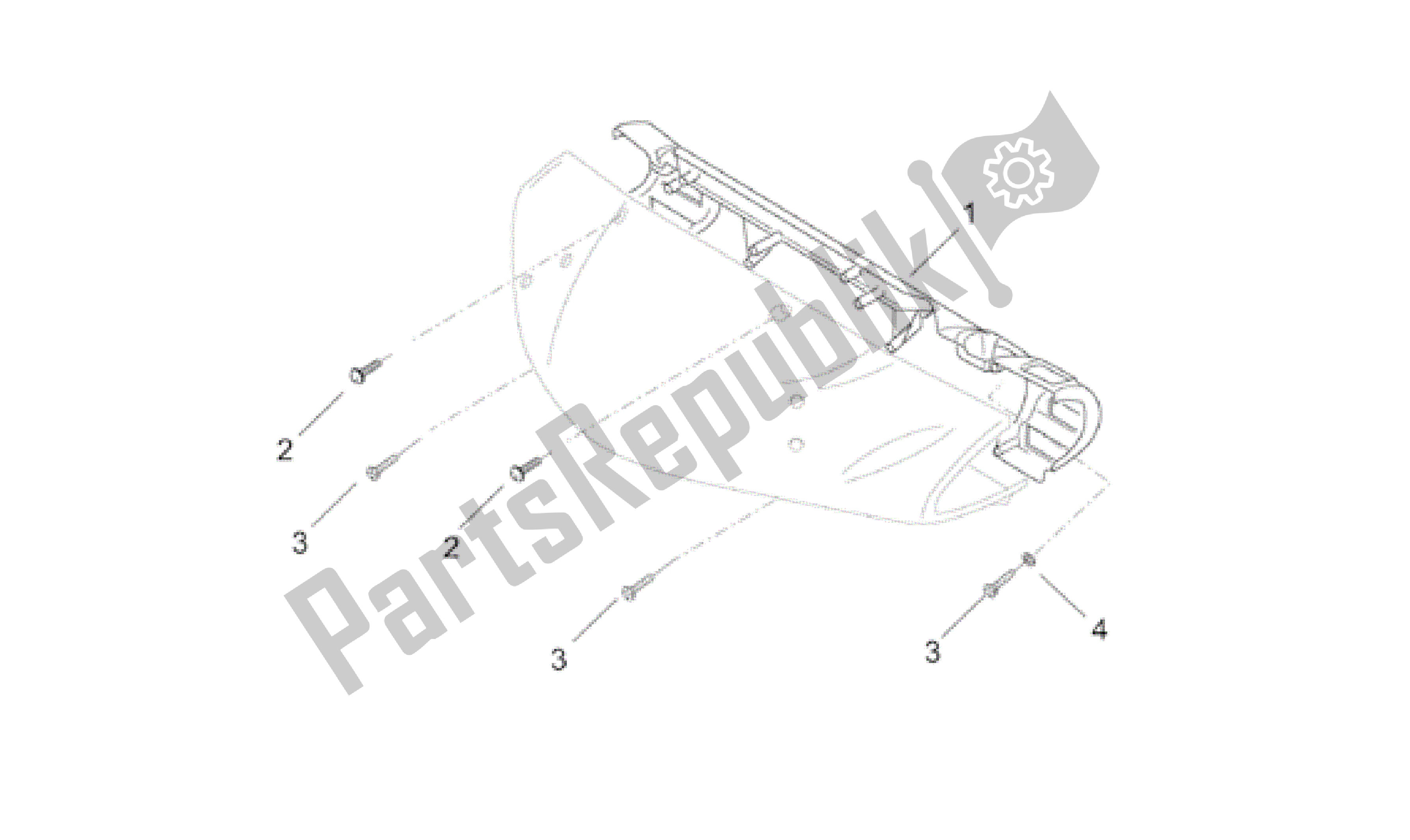 All parts for the Front Body - Dashboard of the Aprilia Leonardo 125 2001