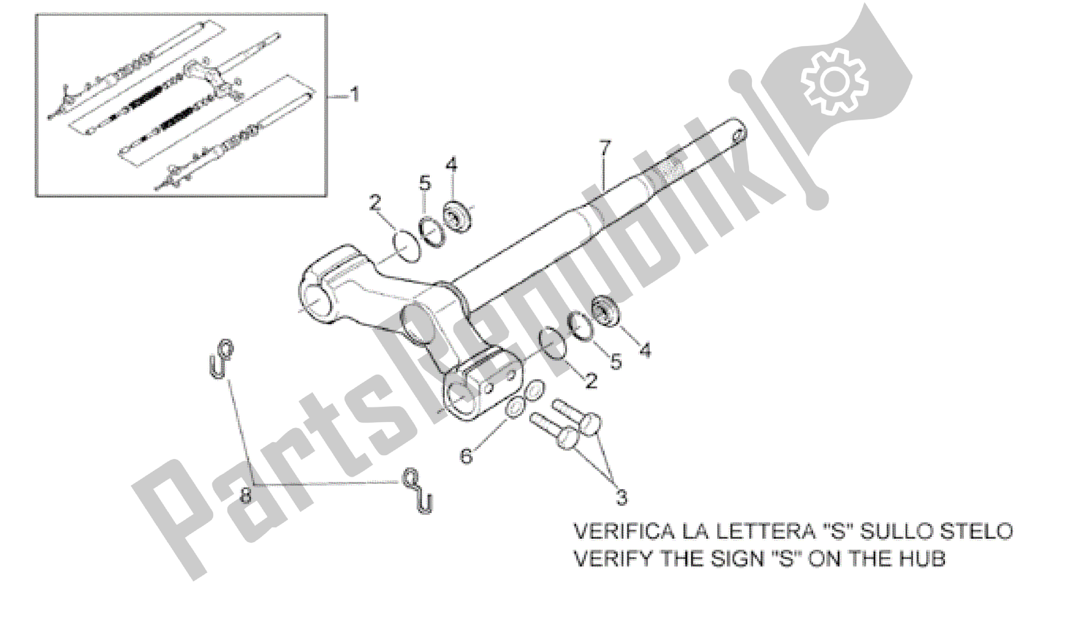 Toutes les pièces pour le Fourche Avant - Base De Tige du Aprilia Leonardo 150 2001