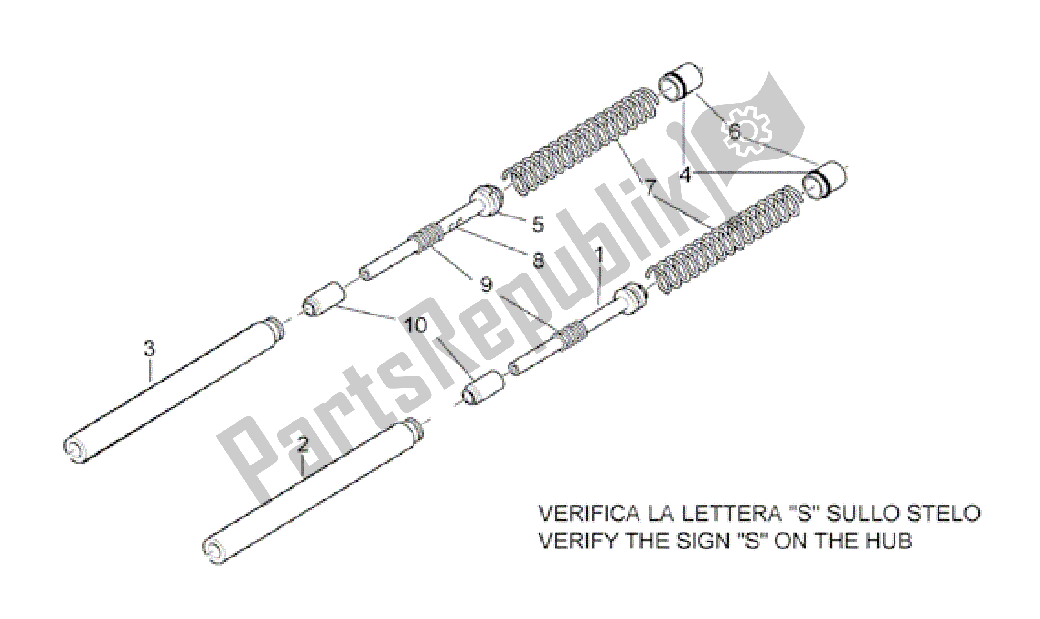 All parts for the Front Fork - Sleeves of the Aprilia Leonardo 150 2001