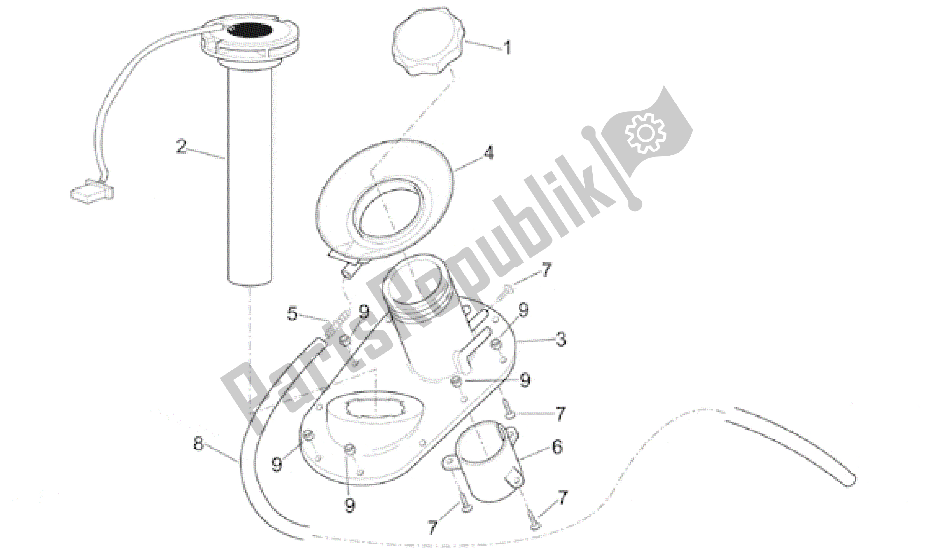 All parts for the Fuel Level Sensor of the Aprilia Leonardo 250 1999 - 2001