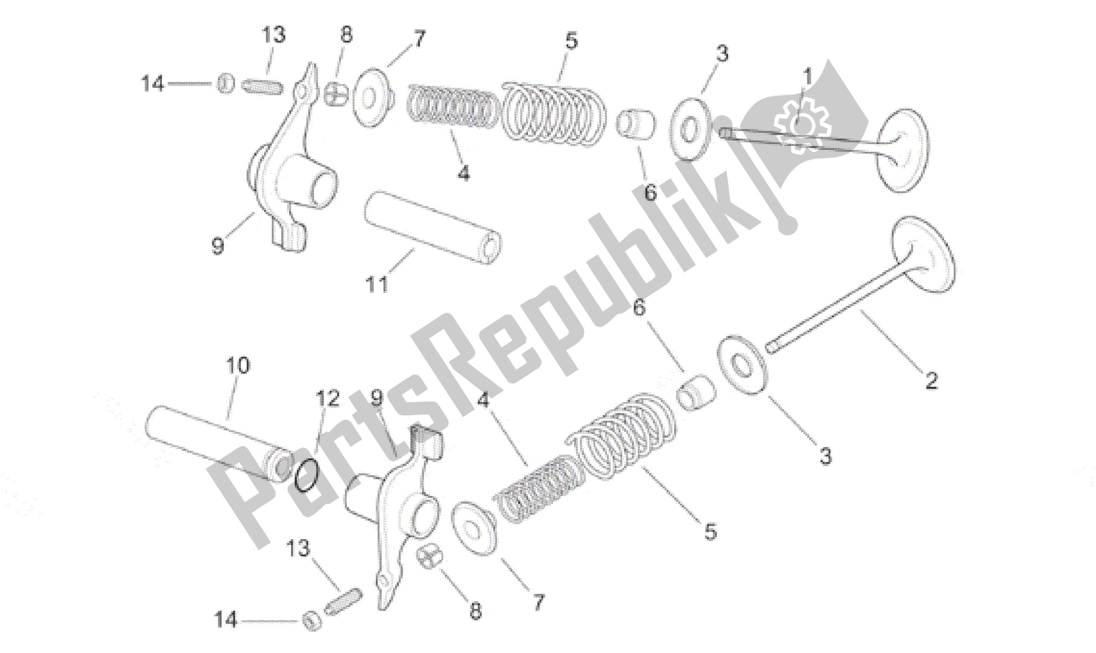 Toutes les pièces pour le Soupapes du Aprilia Leonardo 250 1999 - 2001