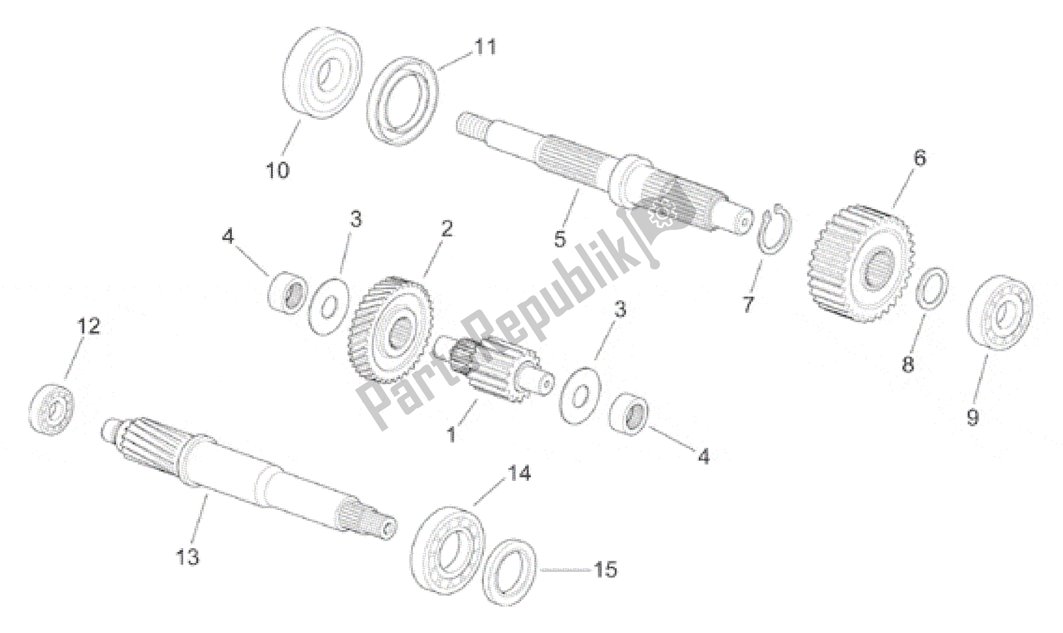 All parts for the Transmission of the Aprilia Leonardo 250 1999 - 2001