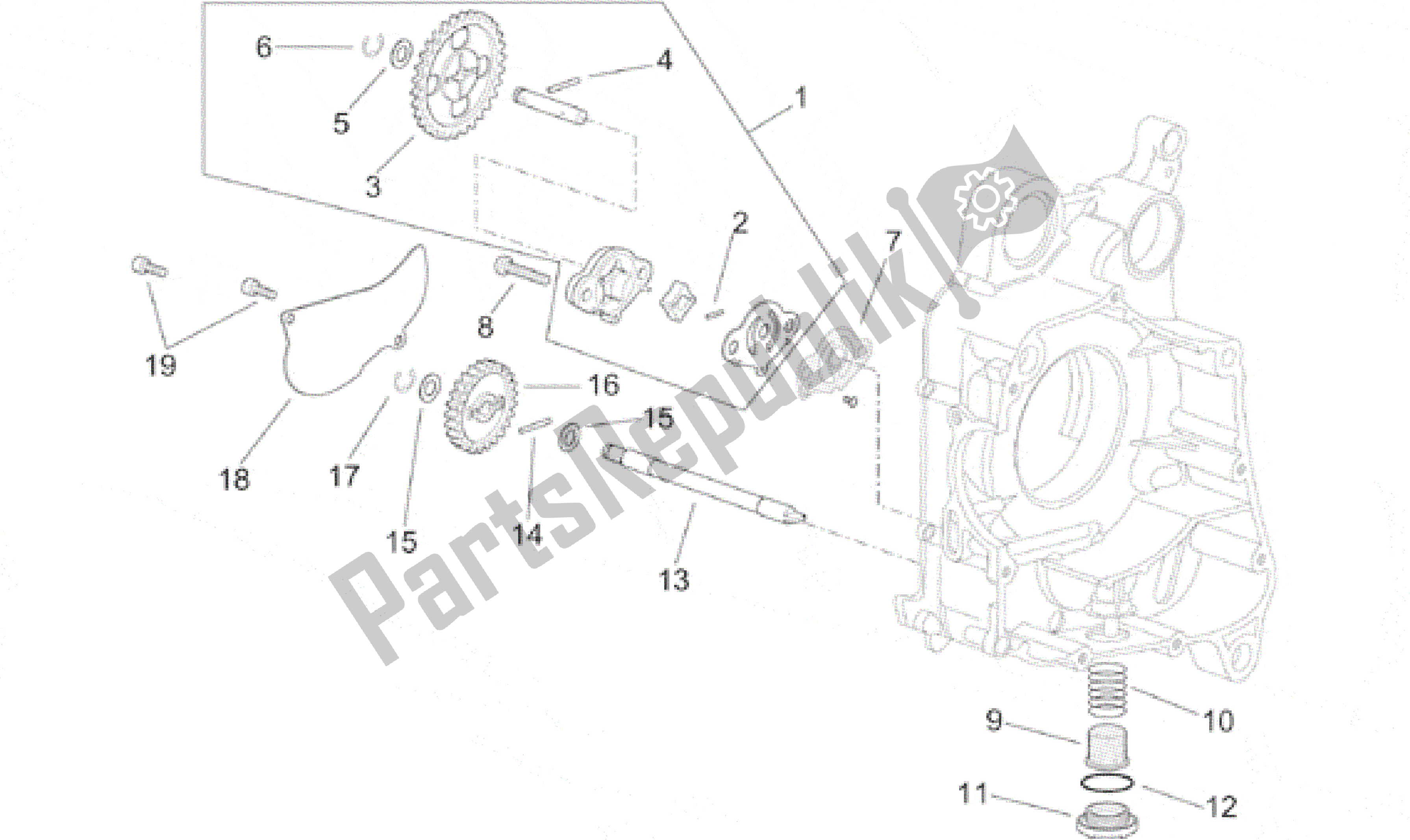 Alle Teile für das Ölpumpe des Aprilia Leonardo 250 1999 - 2001