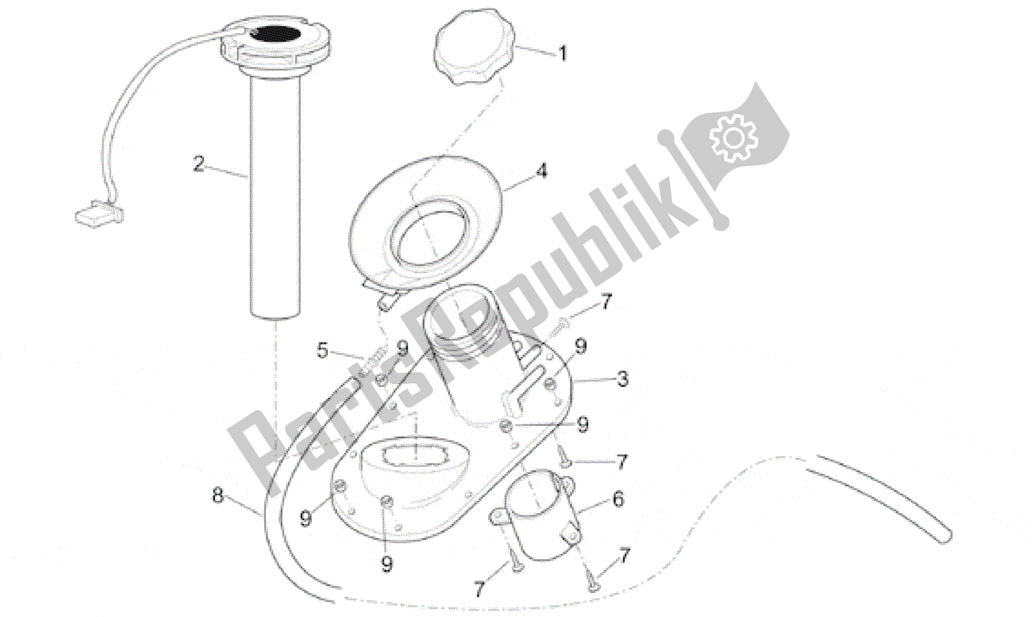 All parts for the Fuel Level Sensor of the Aprilia Leonardo 250 2001