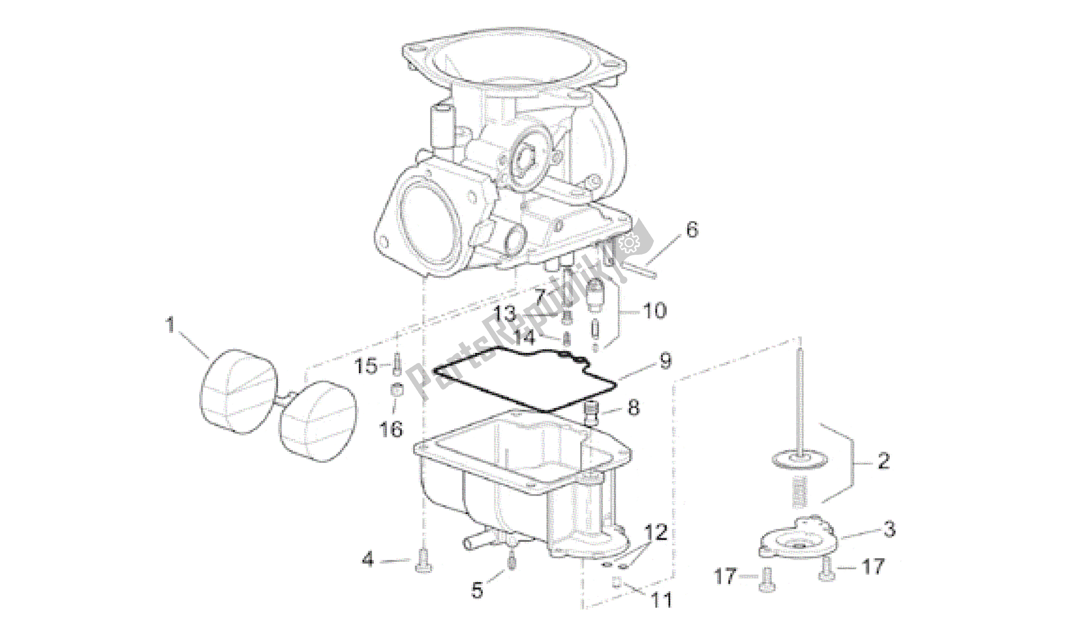 Tutte le parti per il Carburatore Iii del Aprilia Leonardo 250 2001