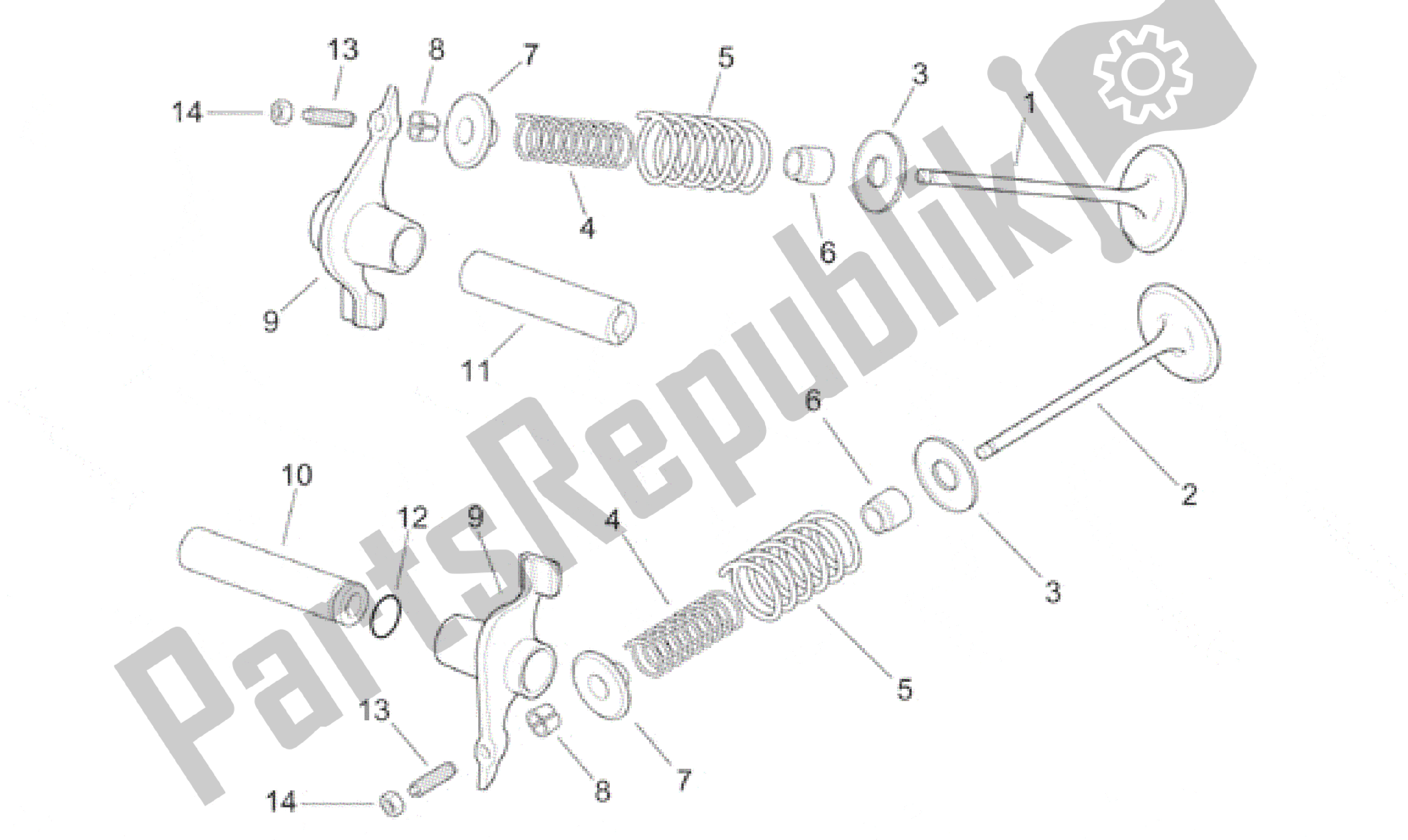 Toutes les pièces pour le Soupapes du Aprilia Leonardo 250 2001