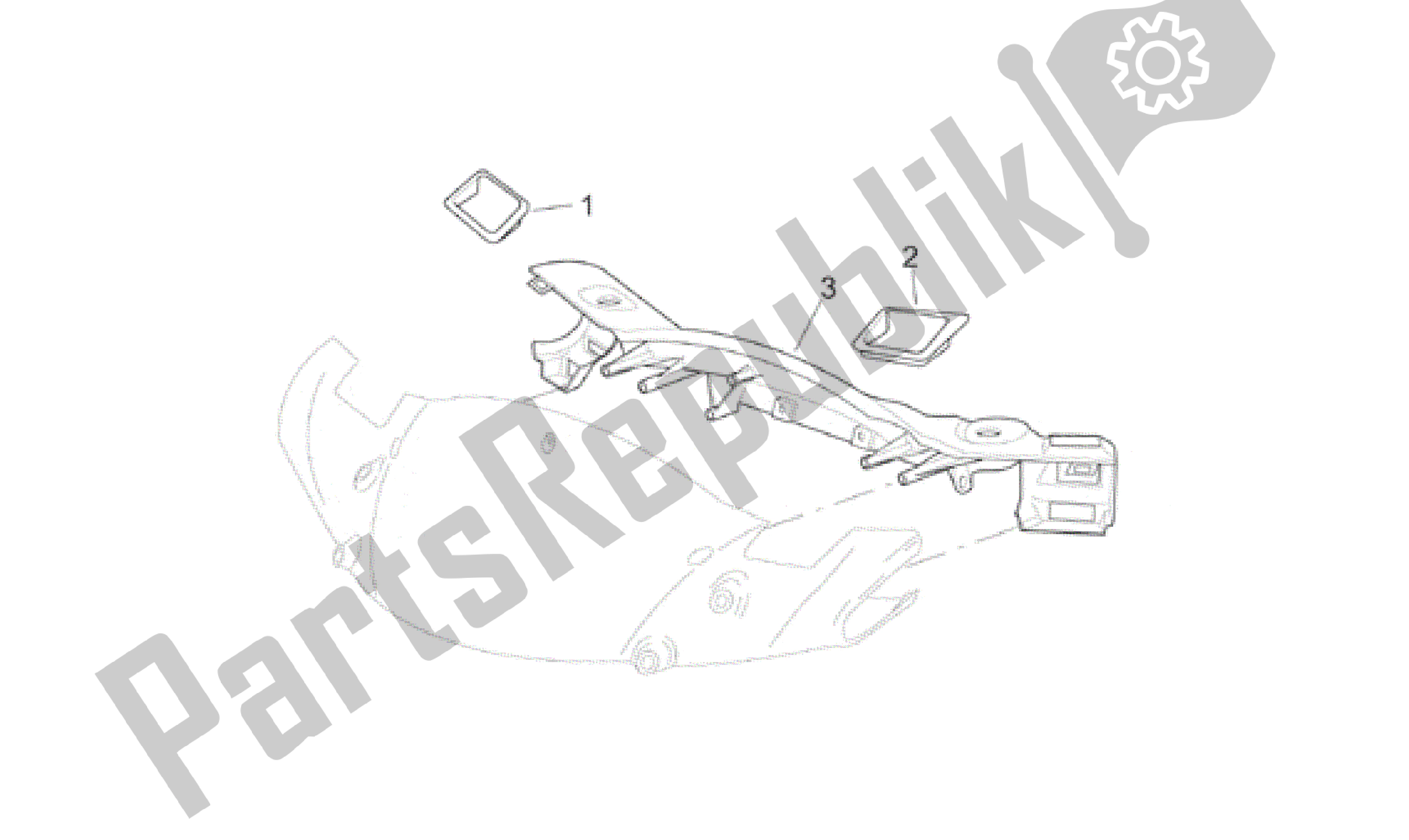 Alle onderdelen voor de Voorkant Carrosserie - Dashboard van de Aprilia Leonardo 250 2001