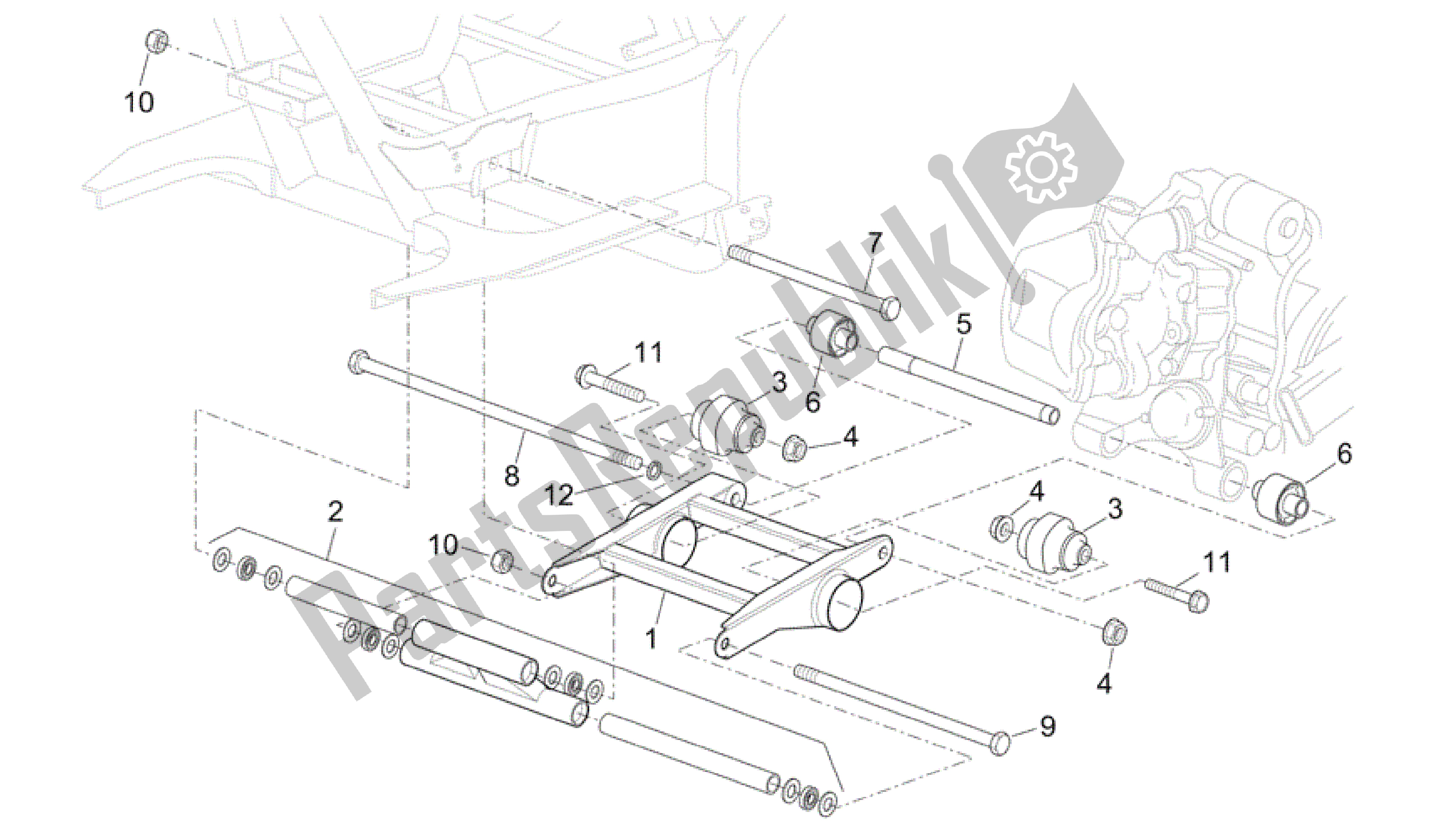 Todas as partes de Biela do Aprilia Scarabeo 125 2004 - 2006