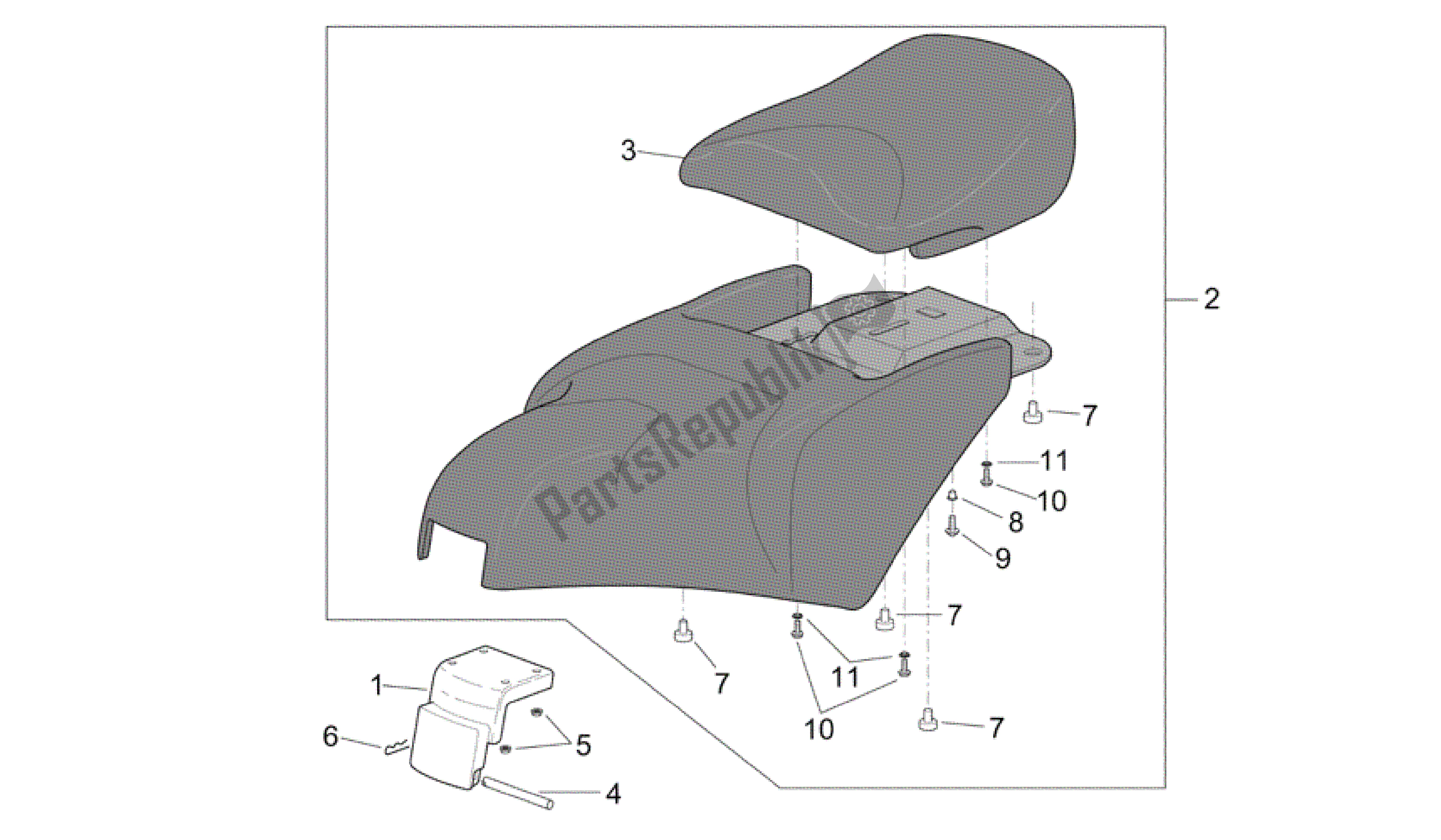 Toutes les pièces pour le Unité De Selle du Aprilia Scarabeo 125 2004 - 2006