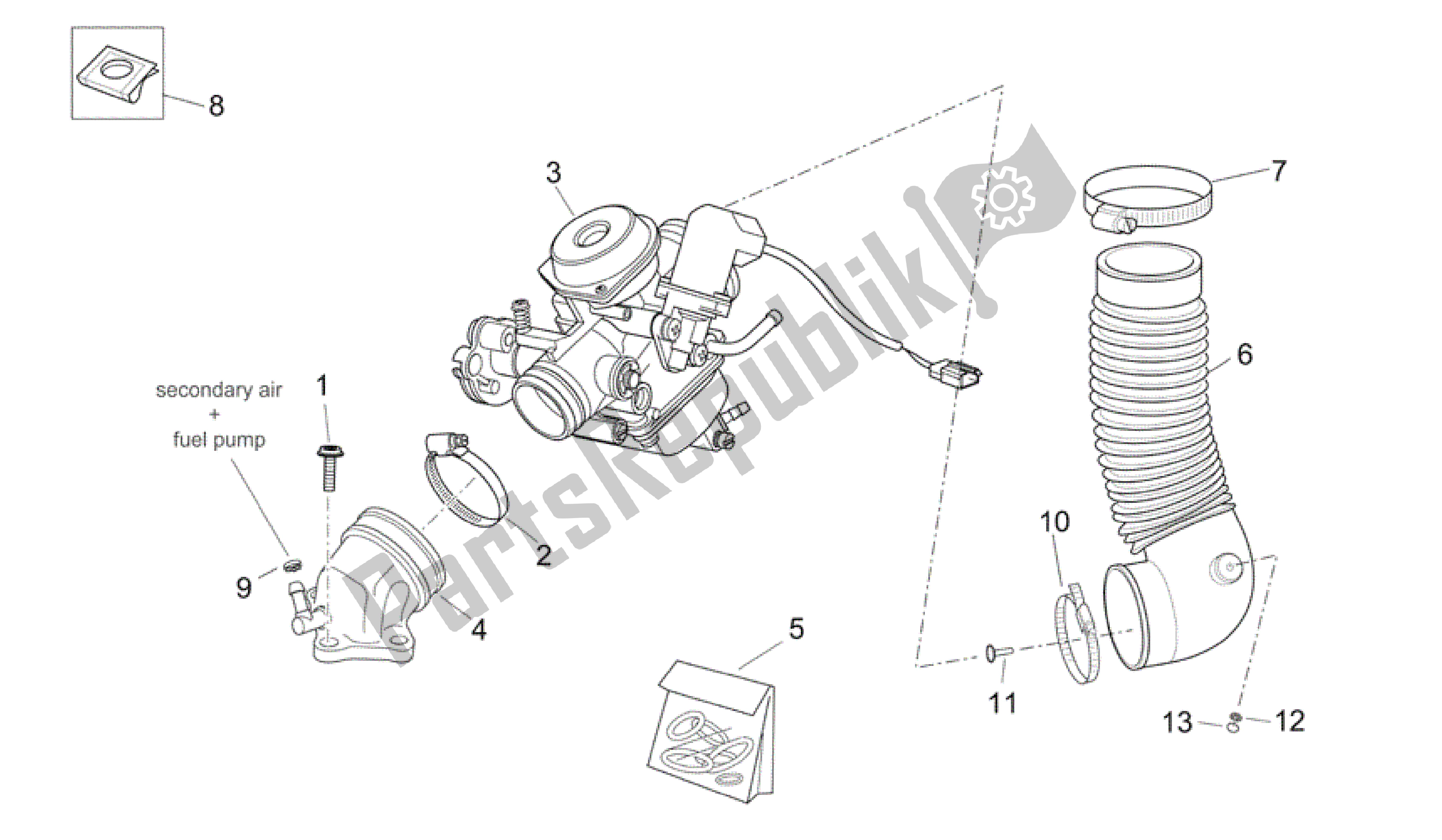 Wszystkie części do Ga? Nik I Aprilia Scarabeo 125 2004 - 2006