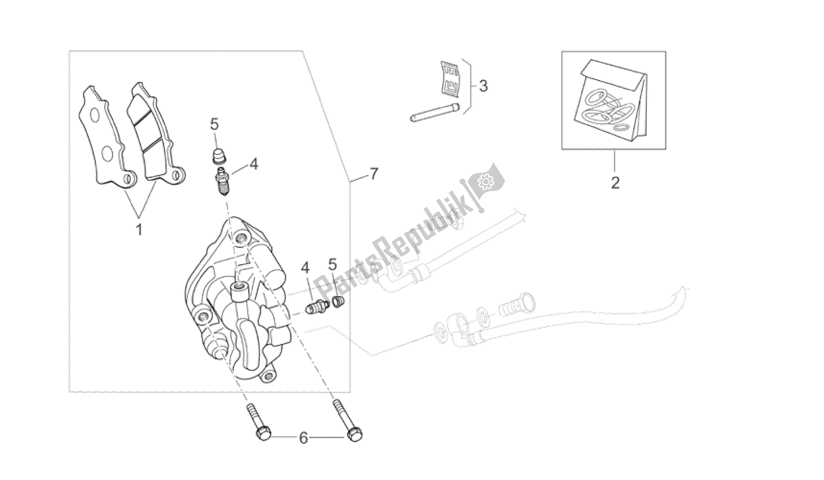 Tutte le parti per il Pinza Anteriore del Aprilia Scarabeo 125 2004 - 2006