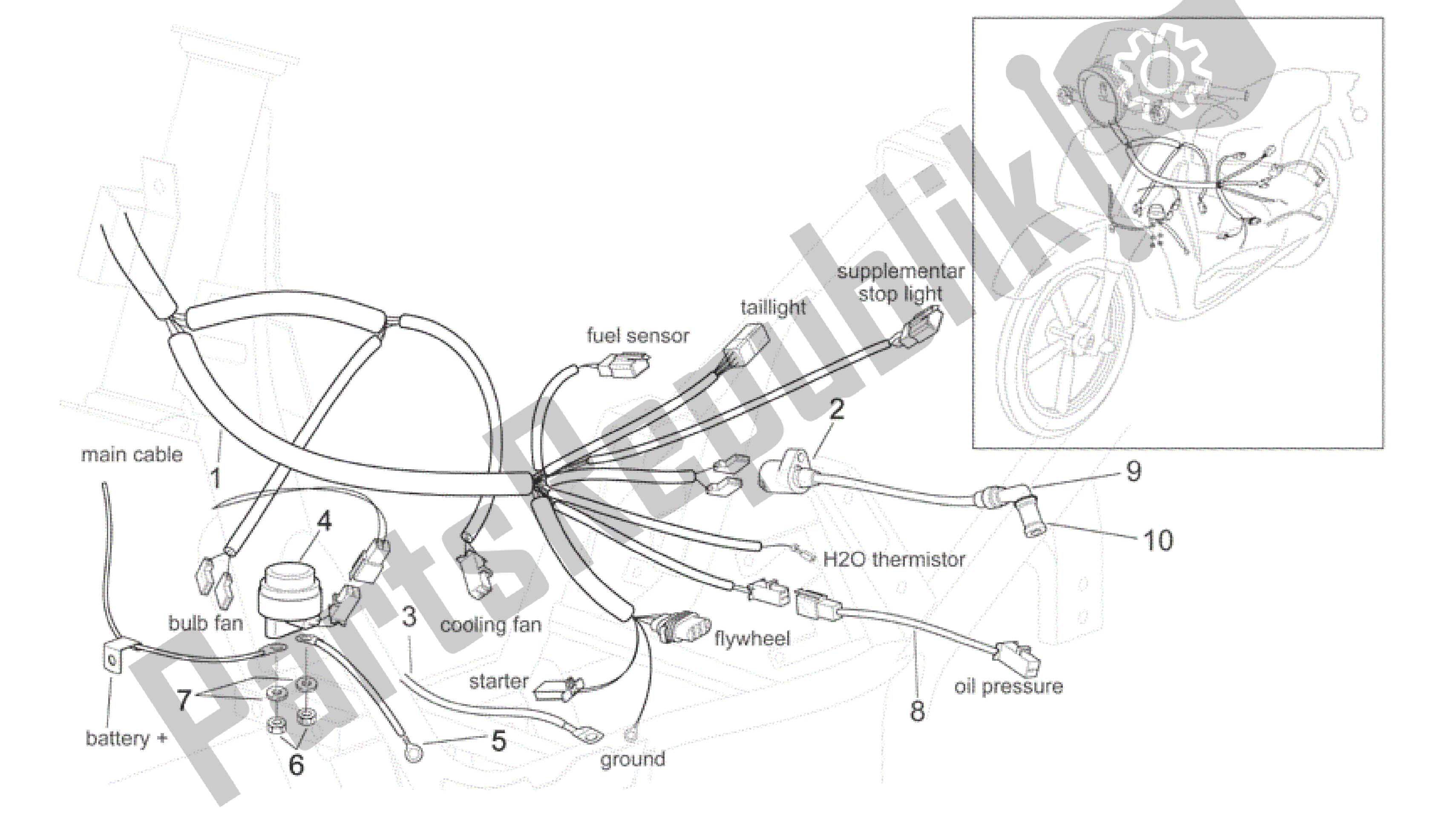 Alle Teile für das Elektrisches System Ii des Aprilia Scarabeo 125 2004 - 2006