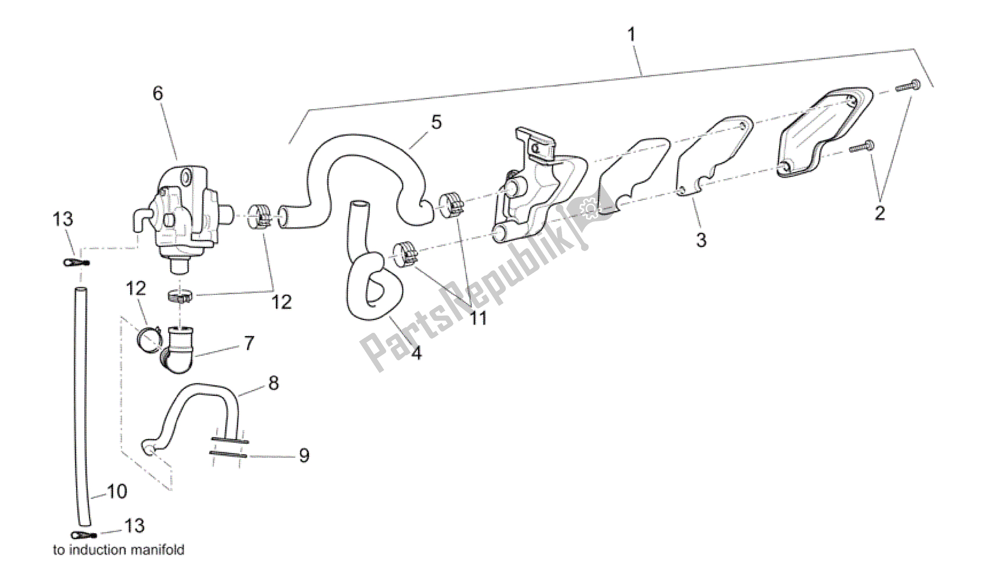 Toutes les pièces pour le Air Secondaire Ii du Aprilia Scarabeo 125 2004 - 2006