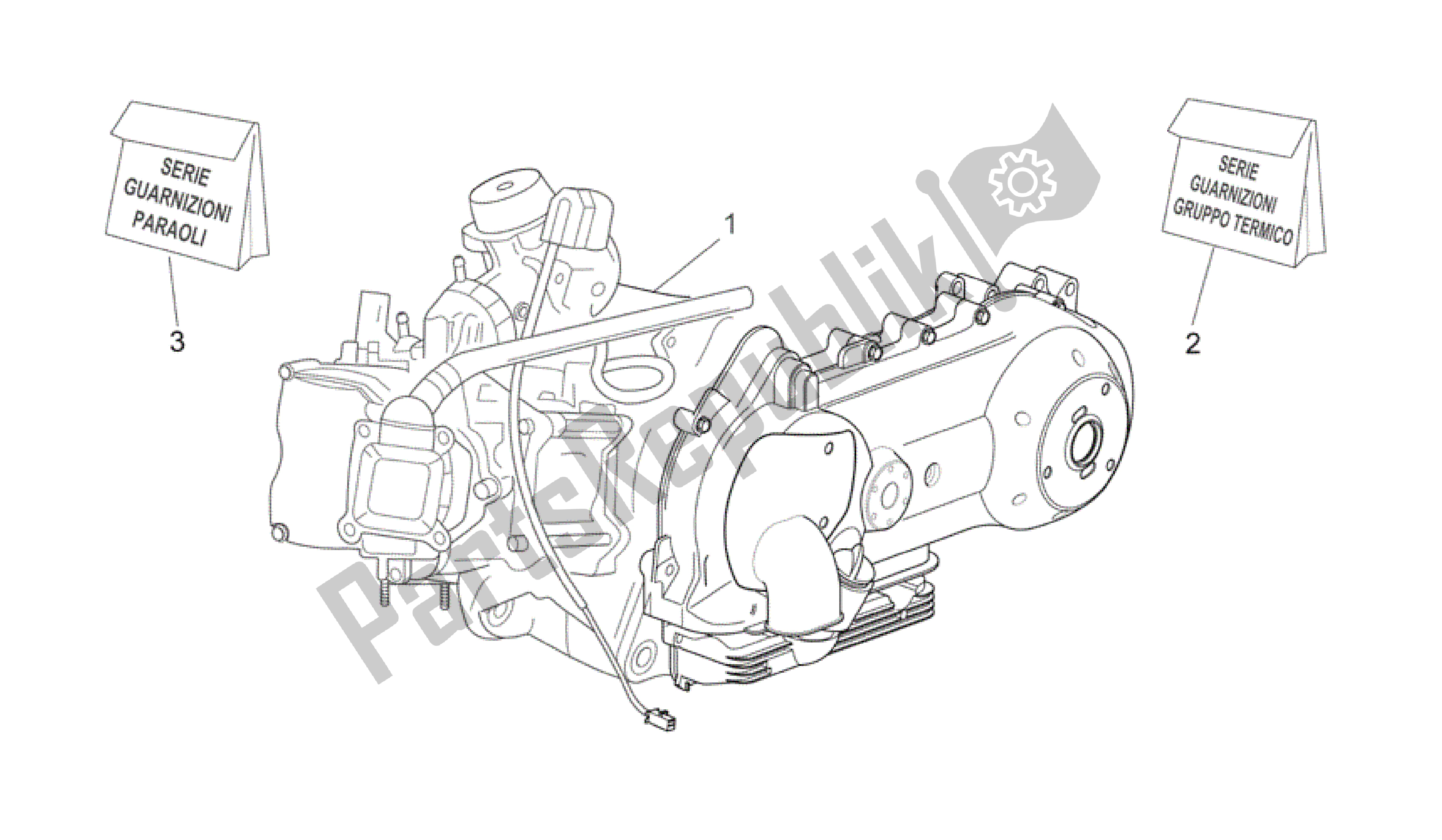 Alle Teile für das Motor des Aprilia Scarabeo 125 2004 - 2006