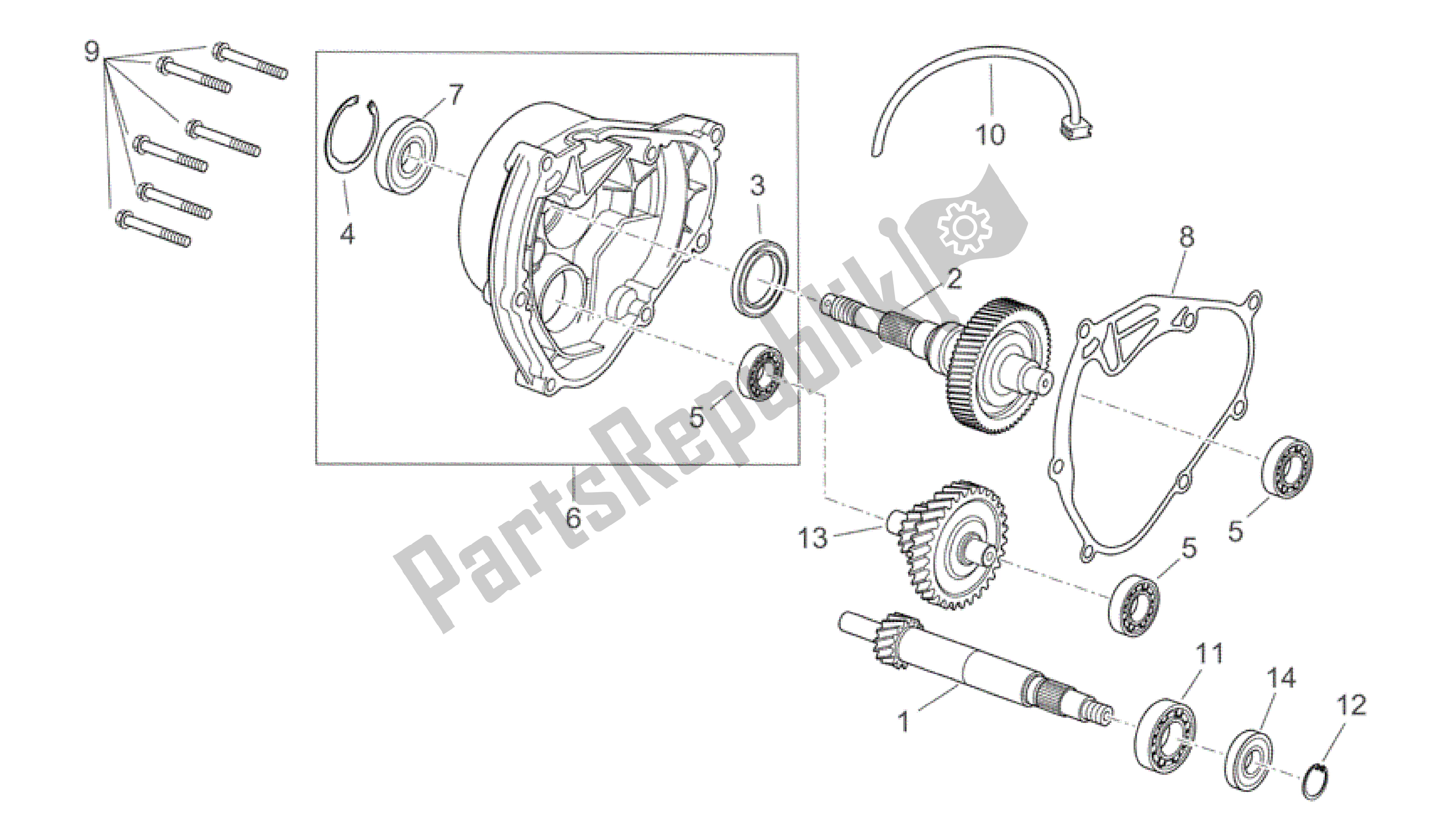 Toutes les pièces pour le Transmission du Aprilia Scarabeo 125 2004 - 2006