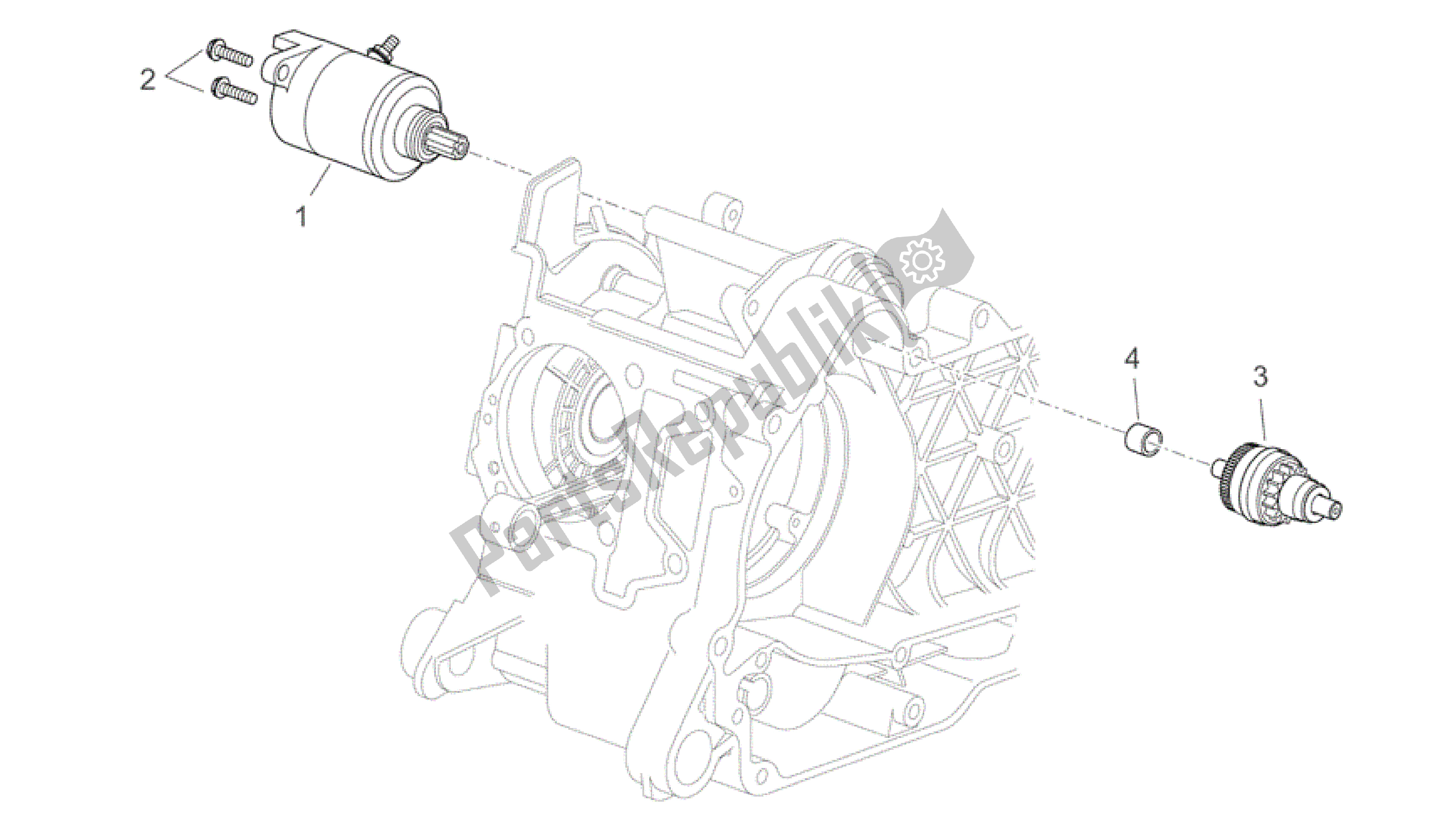 All parts for the Starter Motor I of the Aprilia Scarabeo 125 2004 - 2006