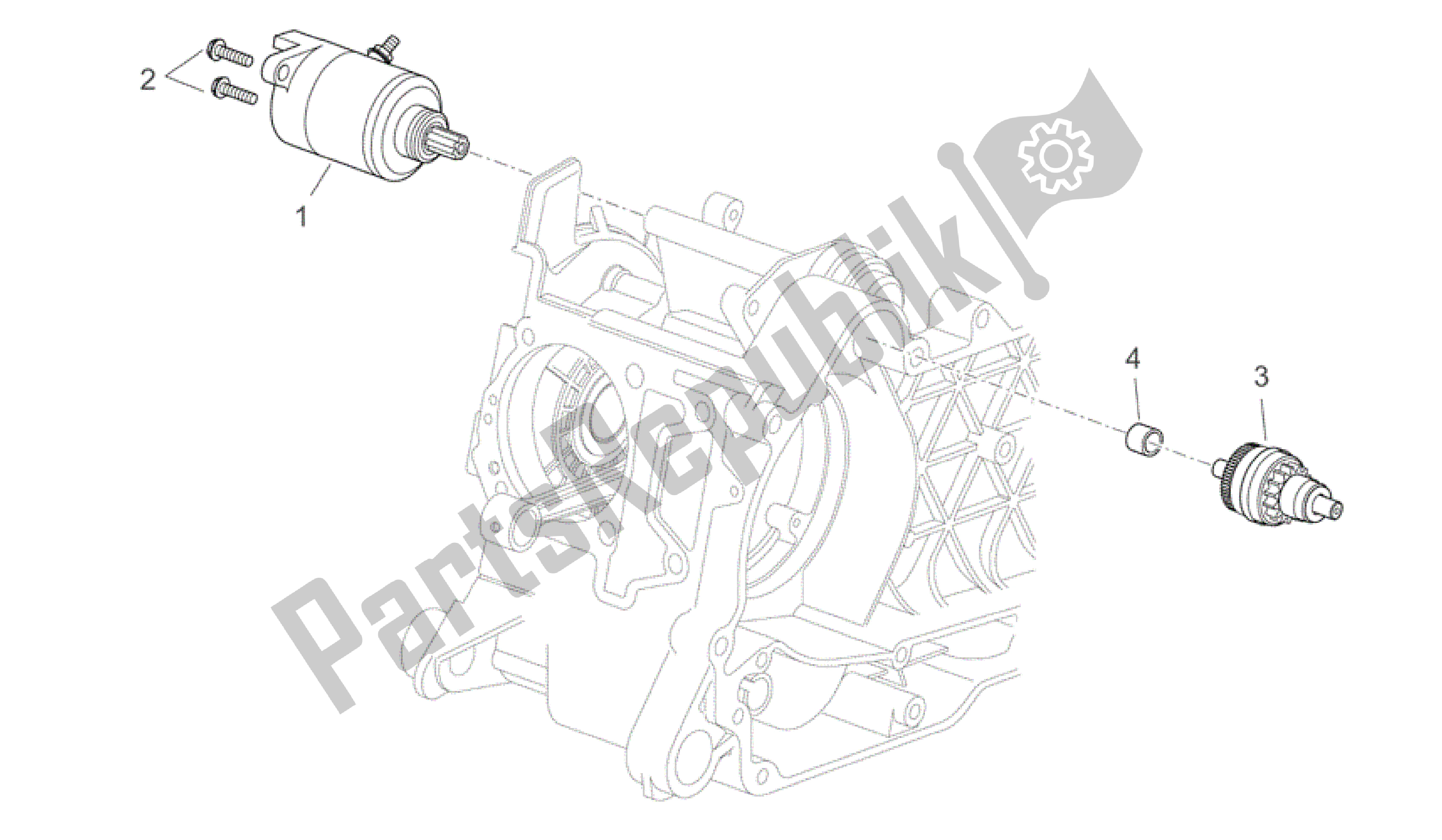 Tutte le parti per il Motorino Di Avviamento I del Aprilia Scarabeo 125 2004 - 2006