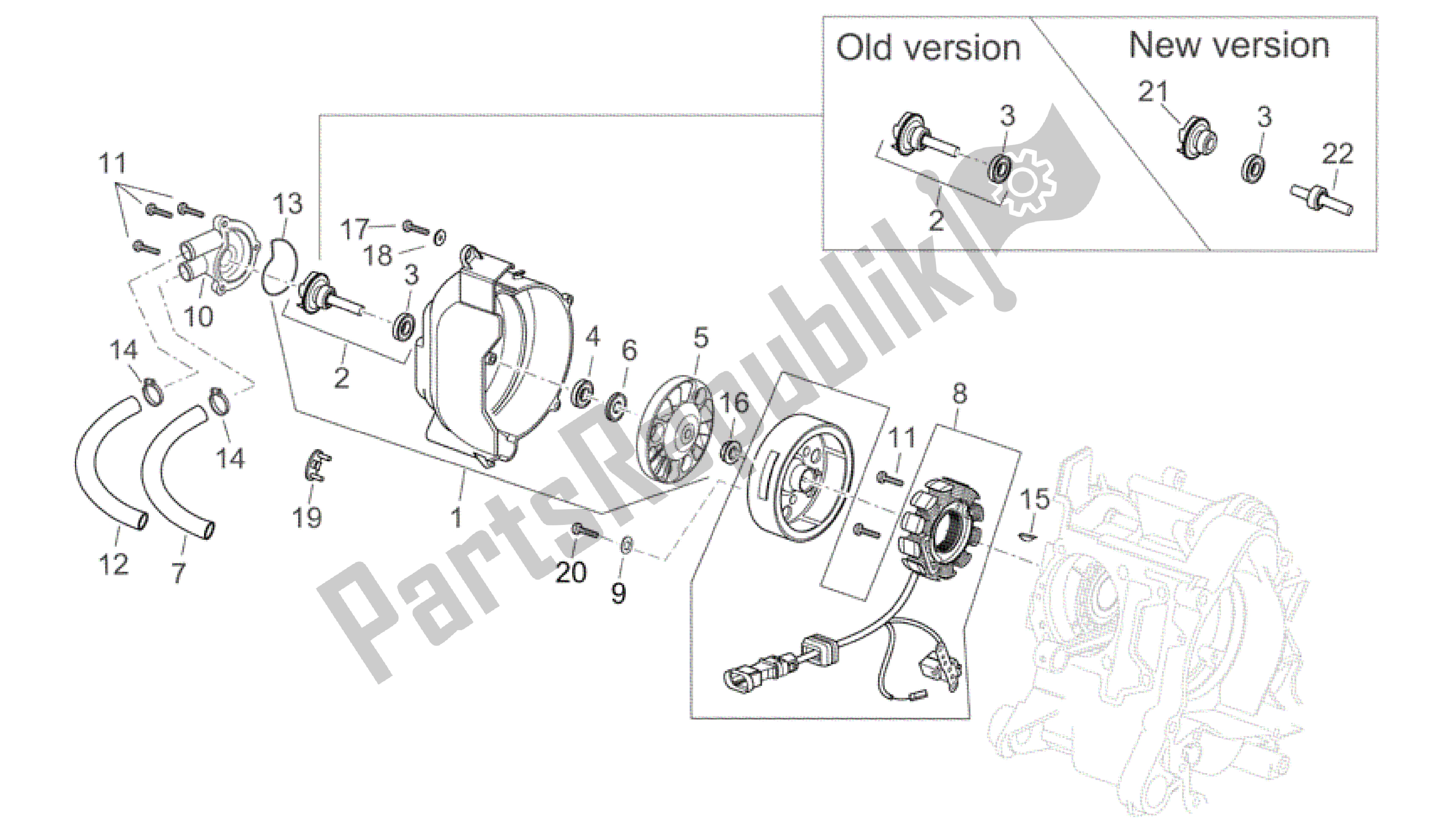 Alle Teile für das Zündeinheit I des Aprilia Scarabeo 125 2004 - 2006