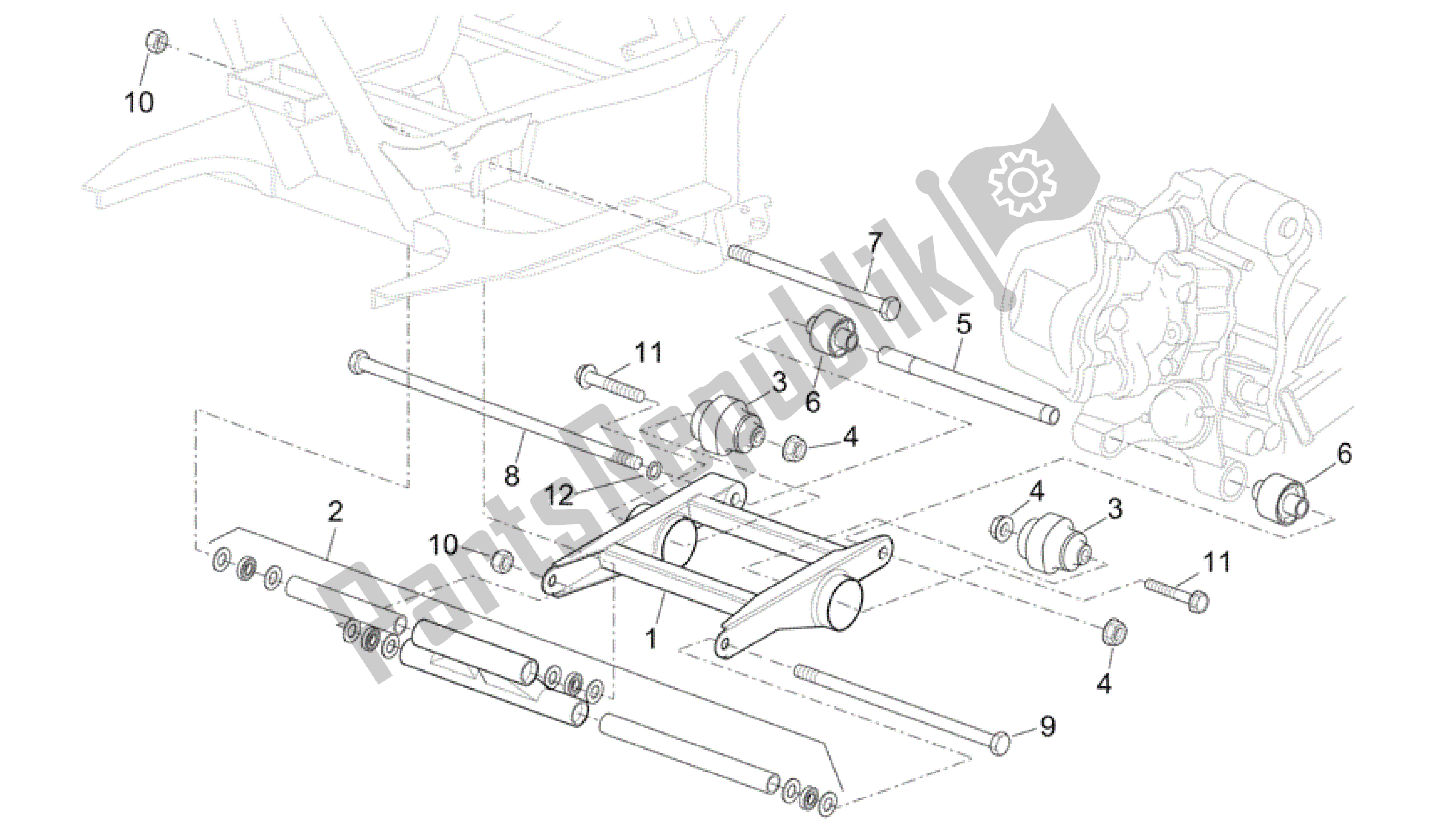 All parts for the Connecting Rod of the Aprilia Scarabeo 250 2004 - 2006