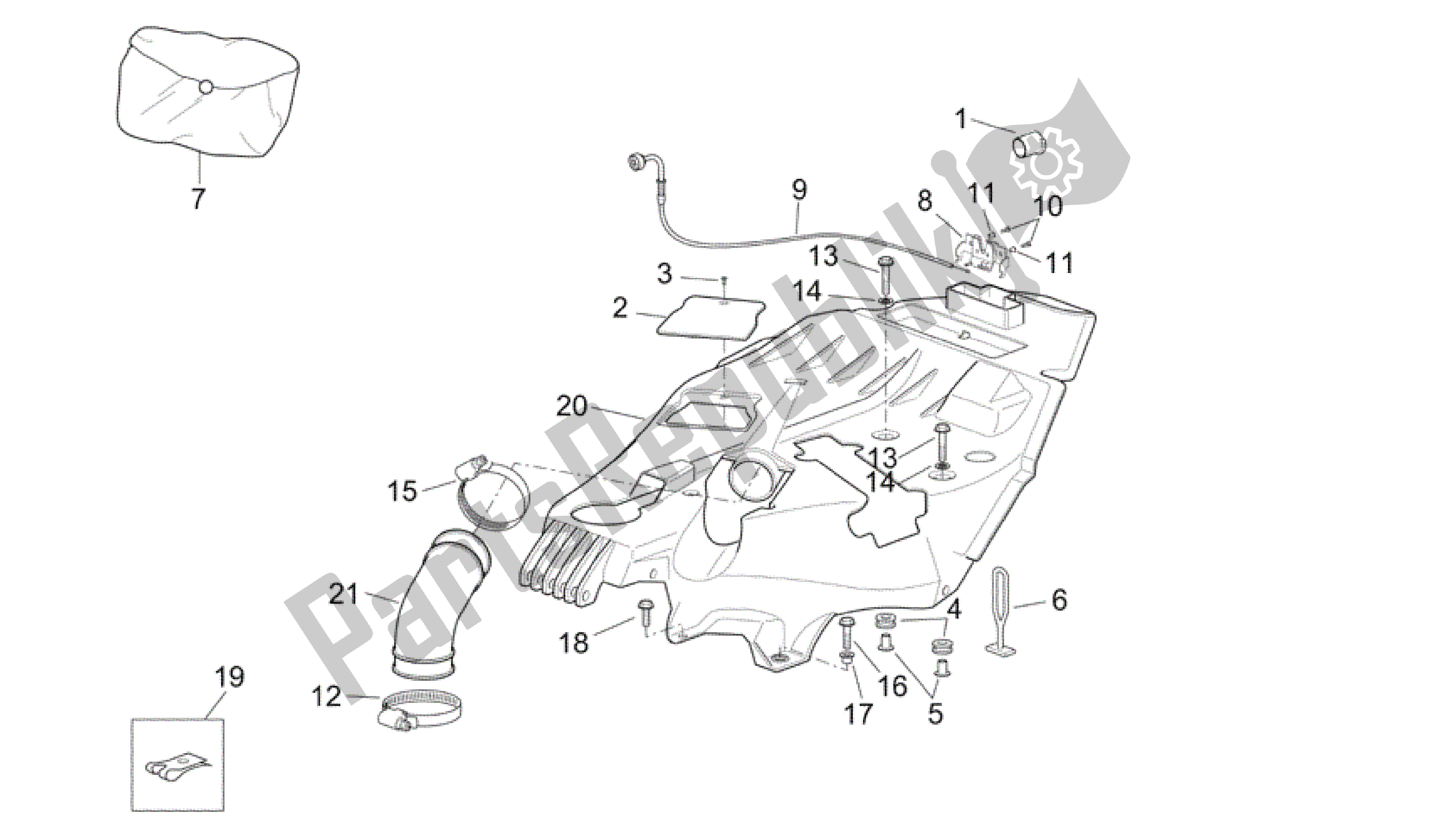 All parts for the Undersaddle of the Aprilia Scarabeo 250 2004 - 2006