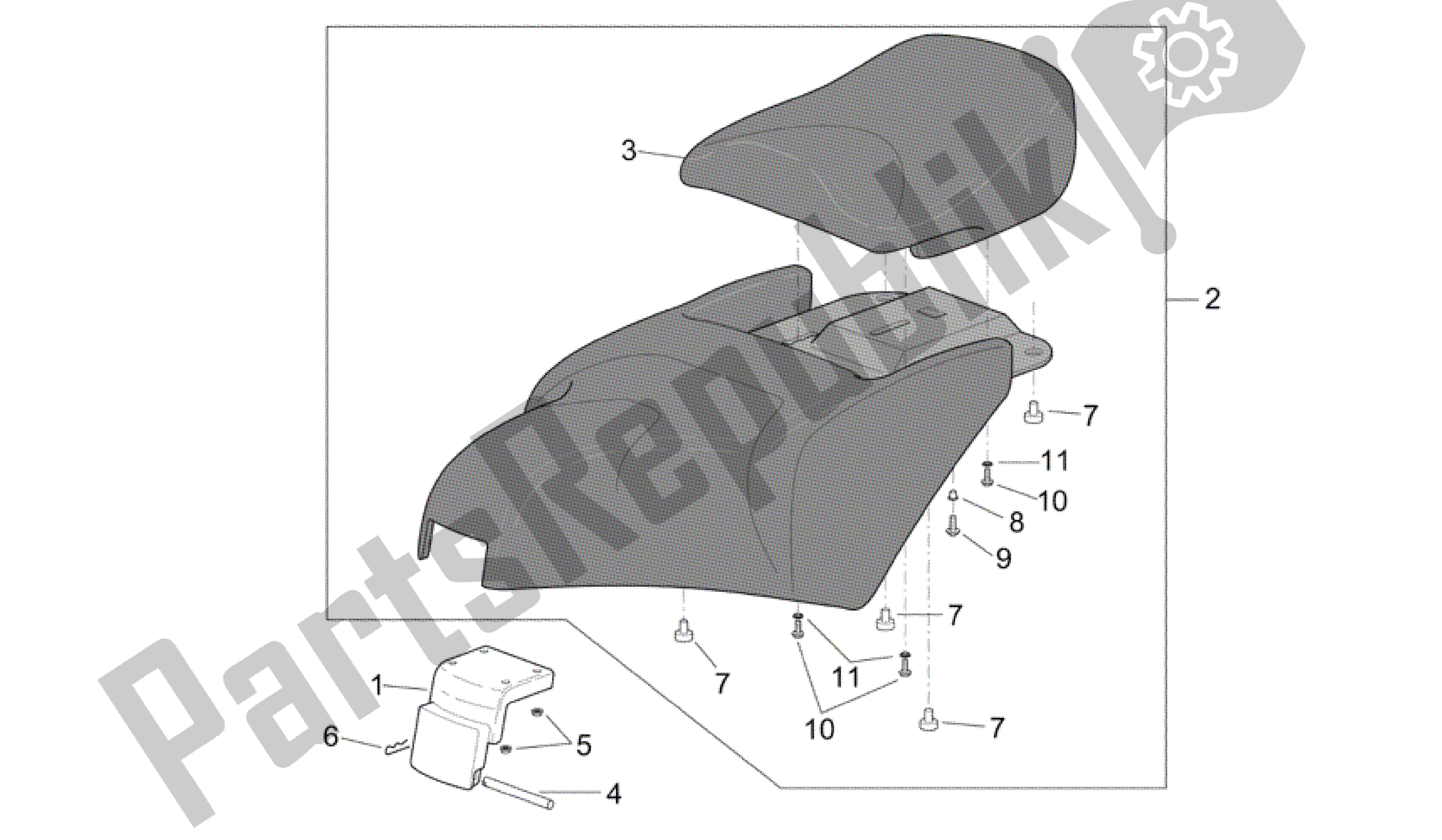 Todas as partes de Unidade De Sela do Aprilia Scarabeo 250 2004 - 2006