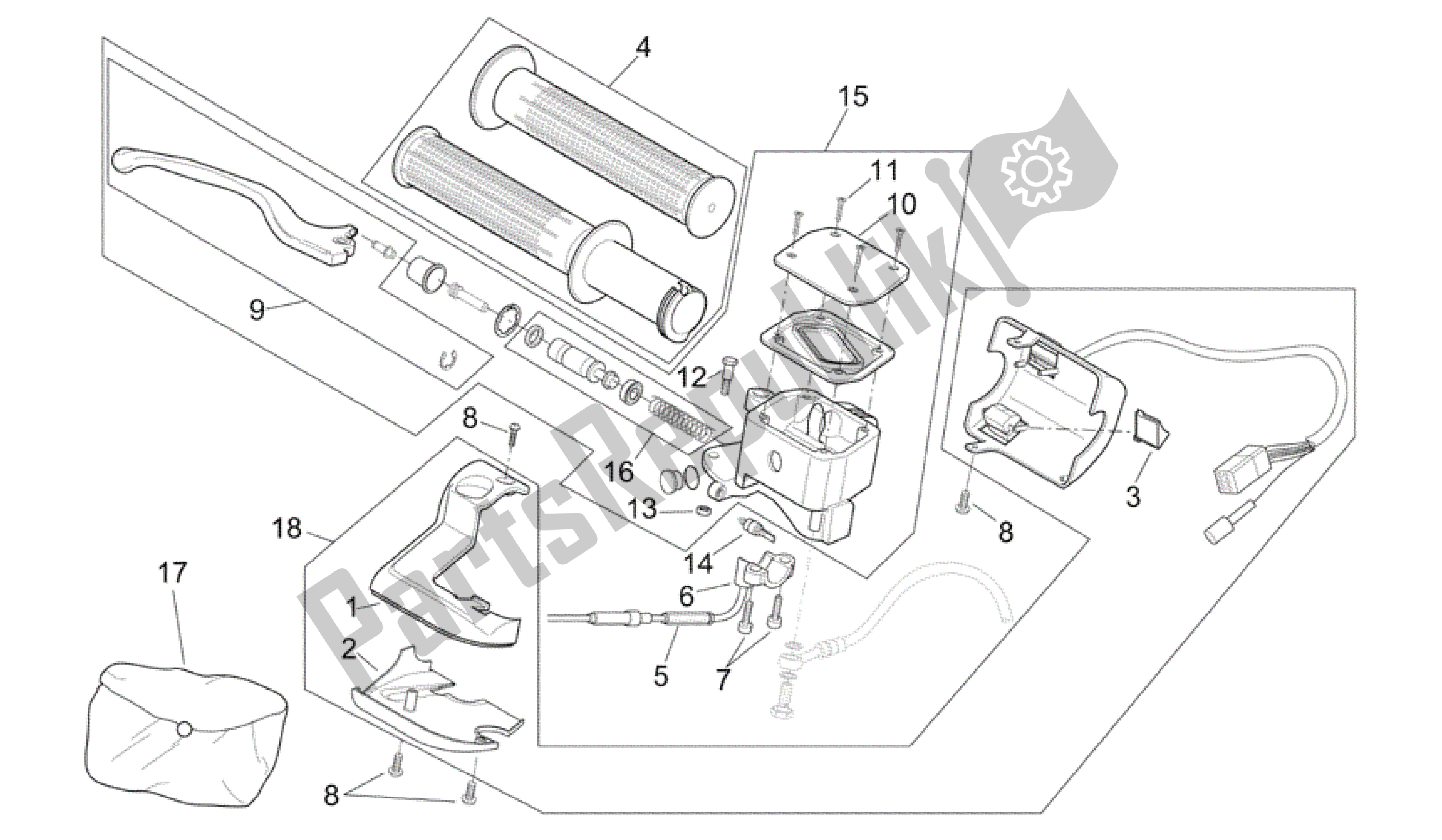 Wszystkie części do Rh Kontroli Aprilia Scarabeo 250 2004 - 2006