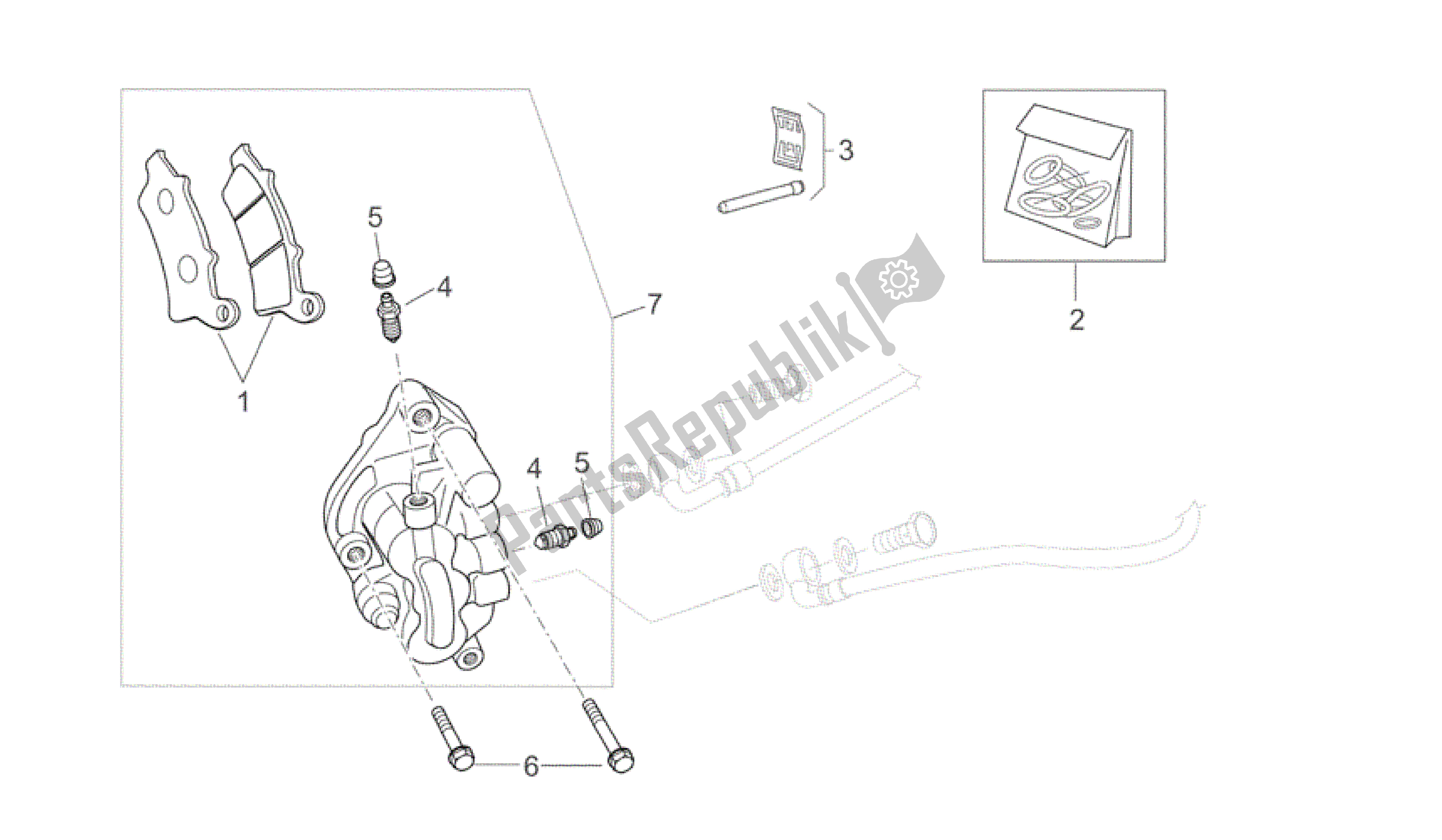 Wszystkie części do Zacisk Przedni Aprilia Scarabeo 250 2004 - 2006