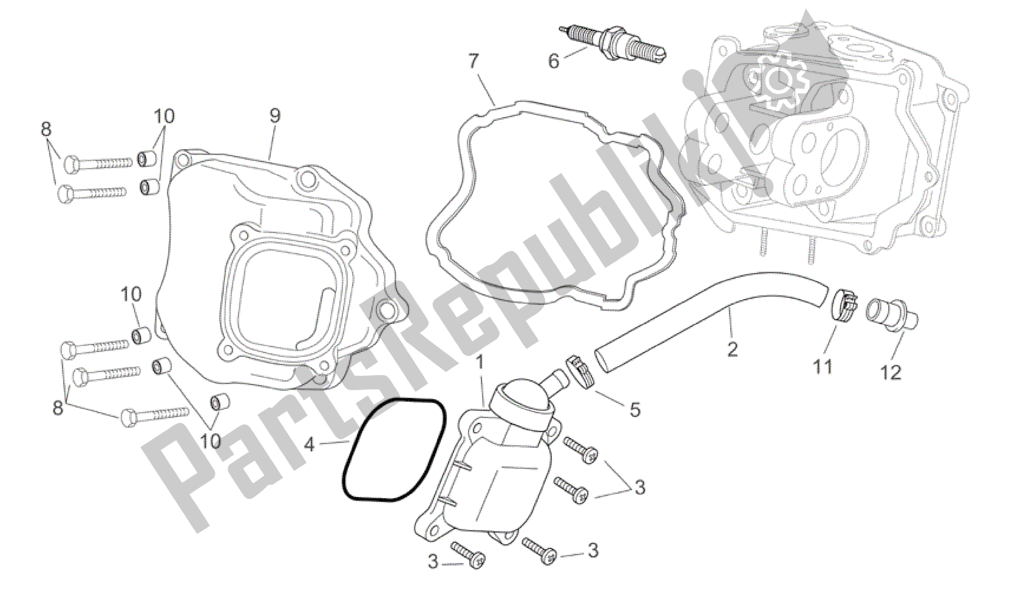 Toutes les pièces pour le Soupape De Reniflard D'huile du Aprilia Scarabeo 250 2004 - 2006