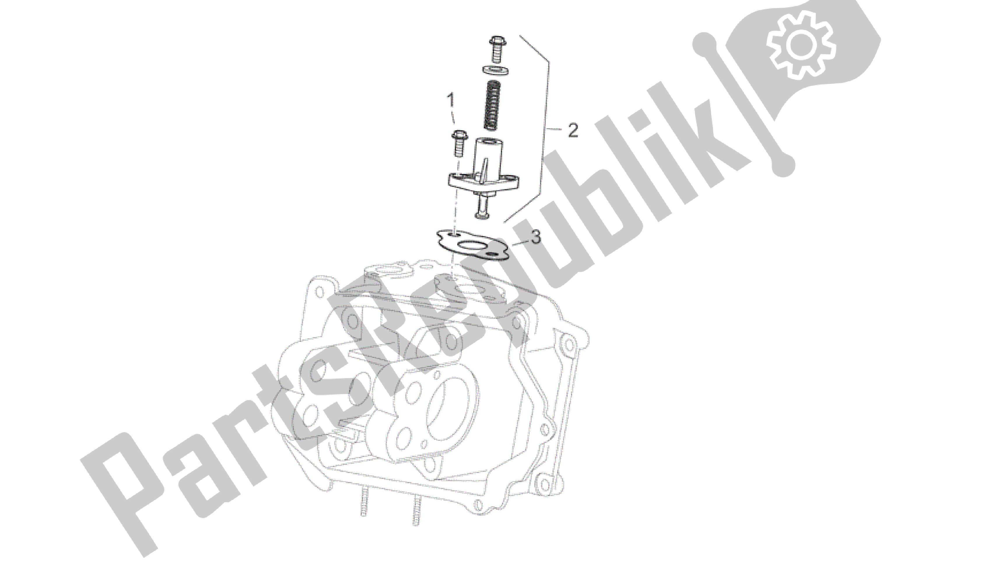 All parts for the Chain Tensioner of the Aprilia Scarabeo 250 2004 - 2006