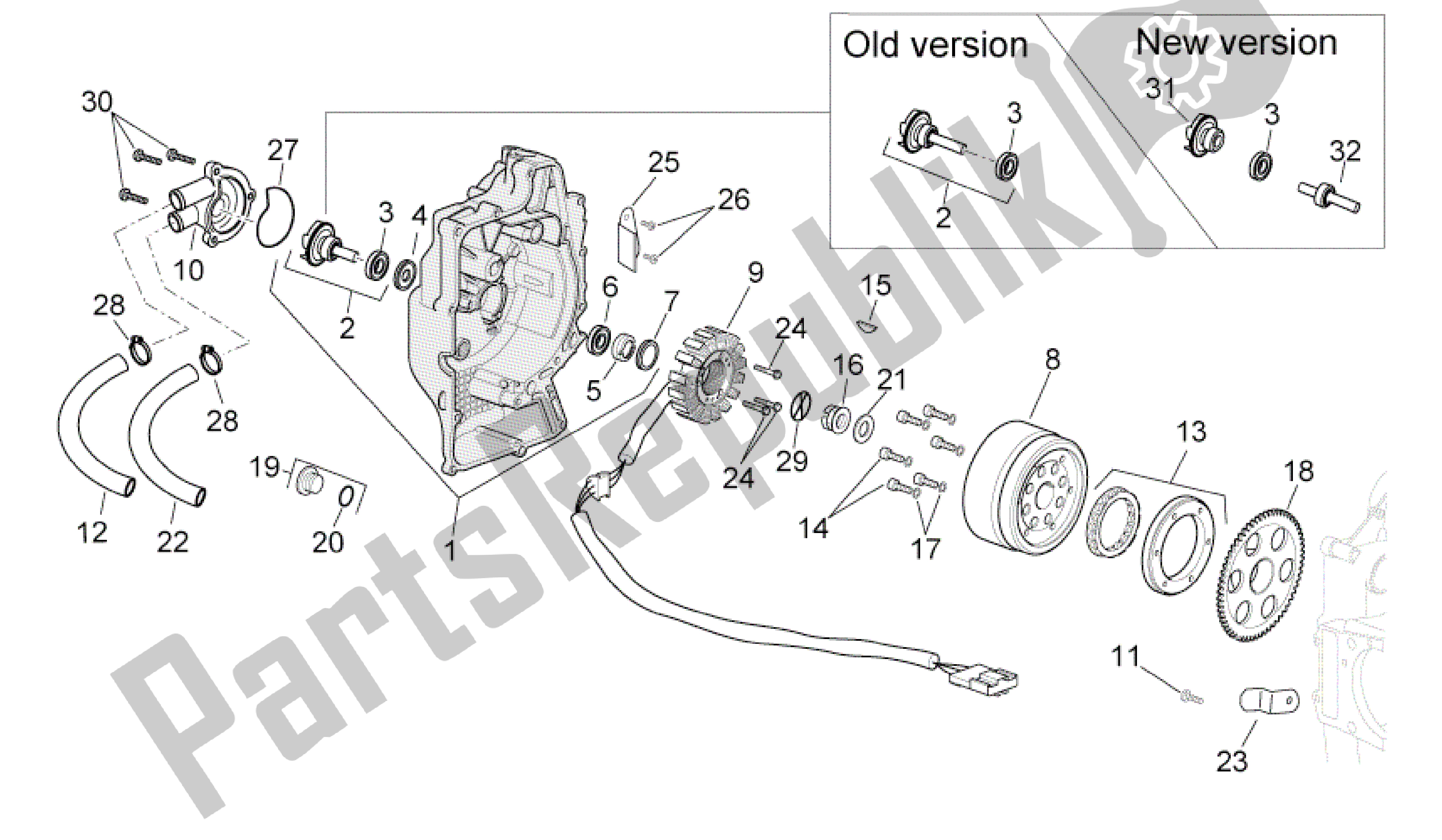 All parts for the Ignition Unit Ii of the Aprilia Scarabeo 250 2004 - 2006