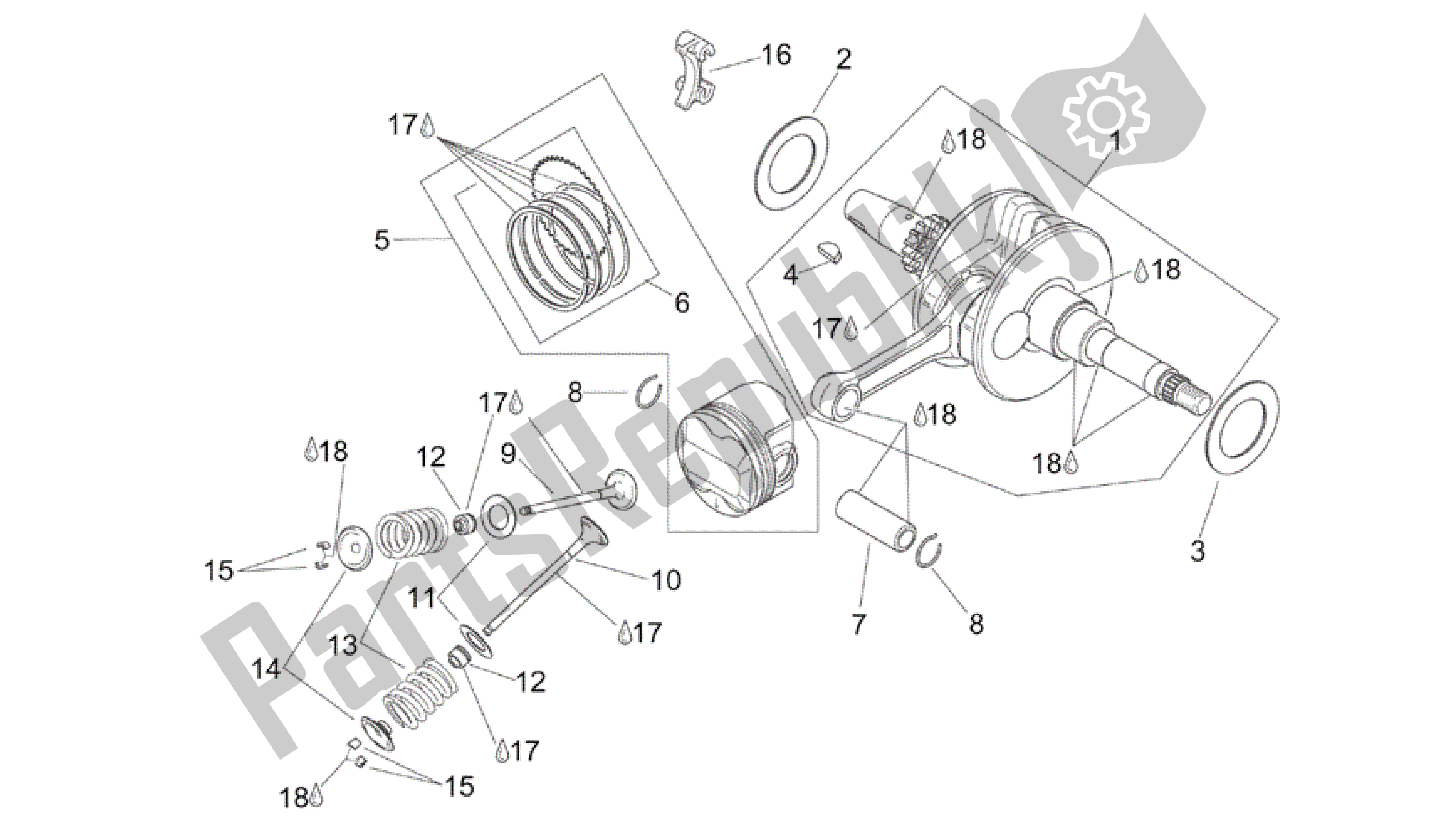 Toutes les pièces pour le Arbre De Transmission du Aprilia Scarabeo 150 1999 - 2004