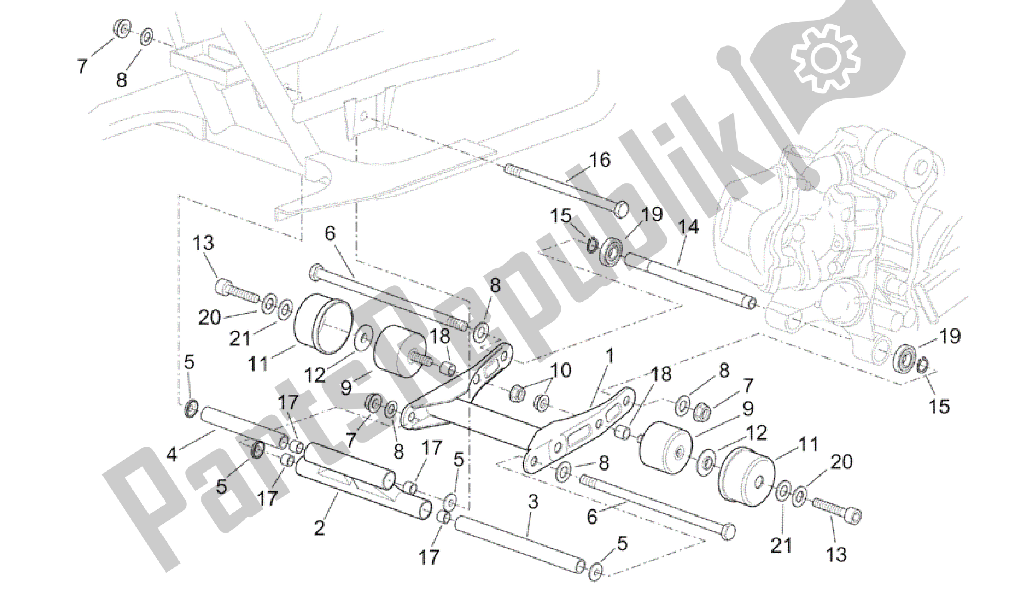 Toutes les pièces pour le Bielle du Aprilia Scarabeo 150 1999 - 2004