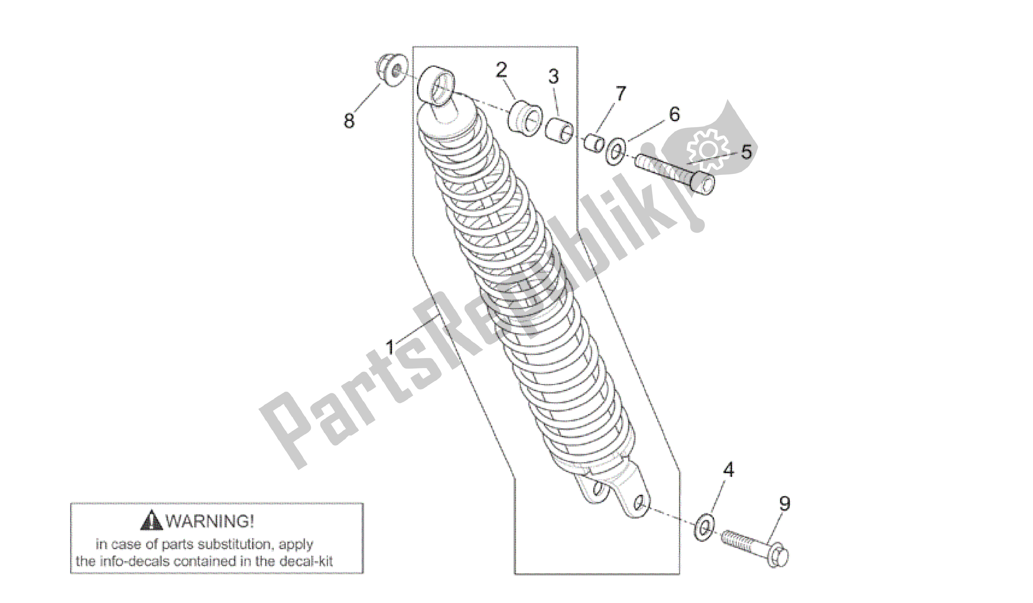 Toutes les pièces pour le Amortisseur Arrière du Aprilia Scarabeo 150 1999 - 2004