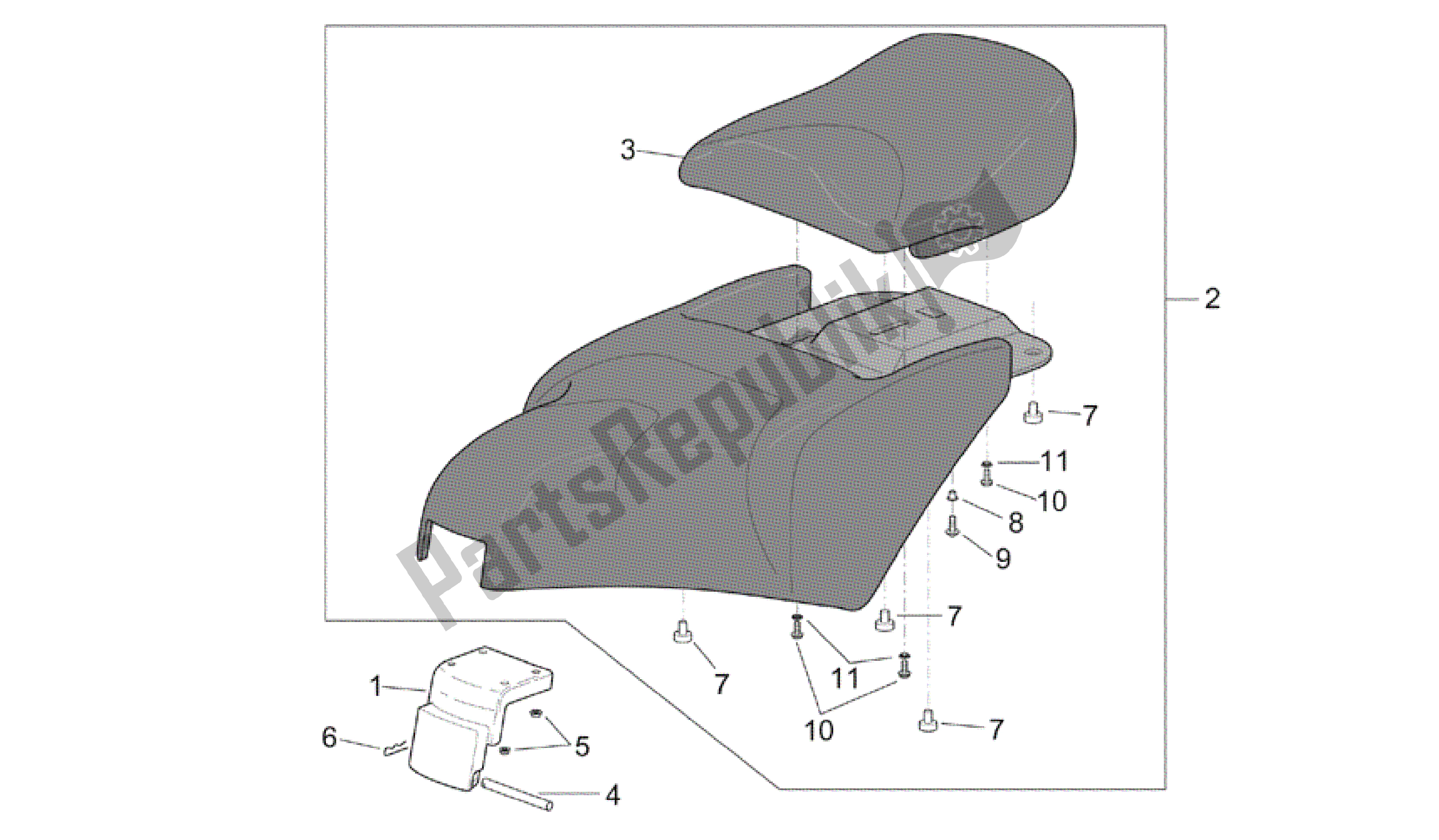 Alle Teile für das Satteleinheit des Aprilia Scarabeo 150 1999 - 2004