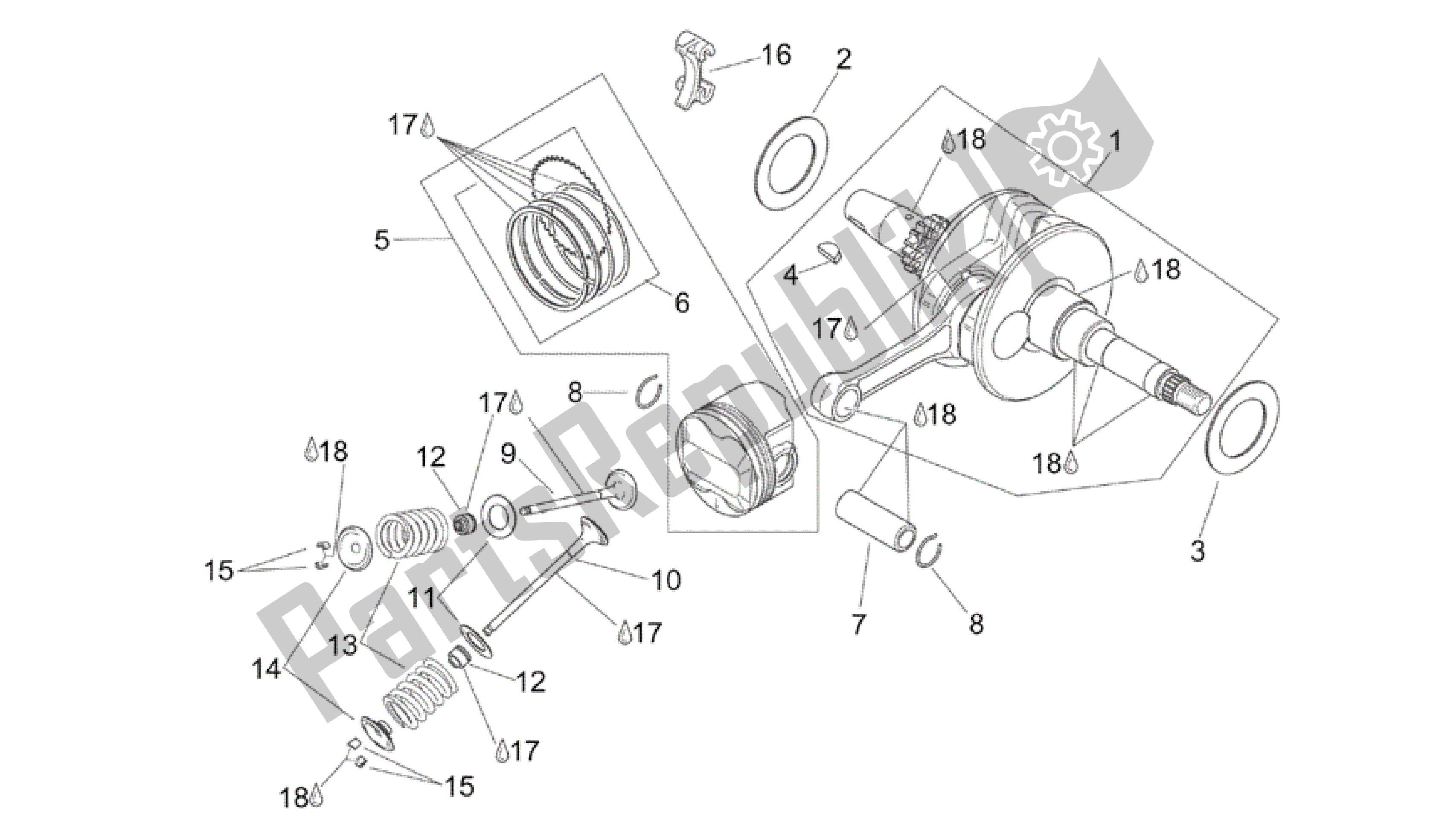 Toutes les pièces pour le Arbre De Transmission du Aprilia Scarabeo 200 1999 - 2004