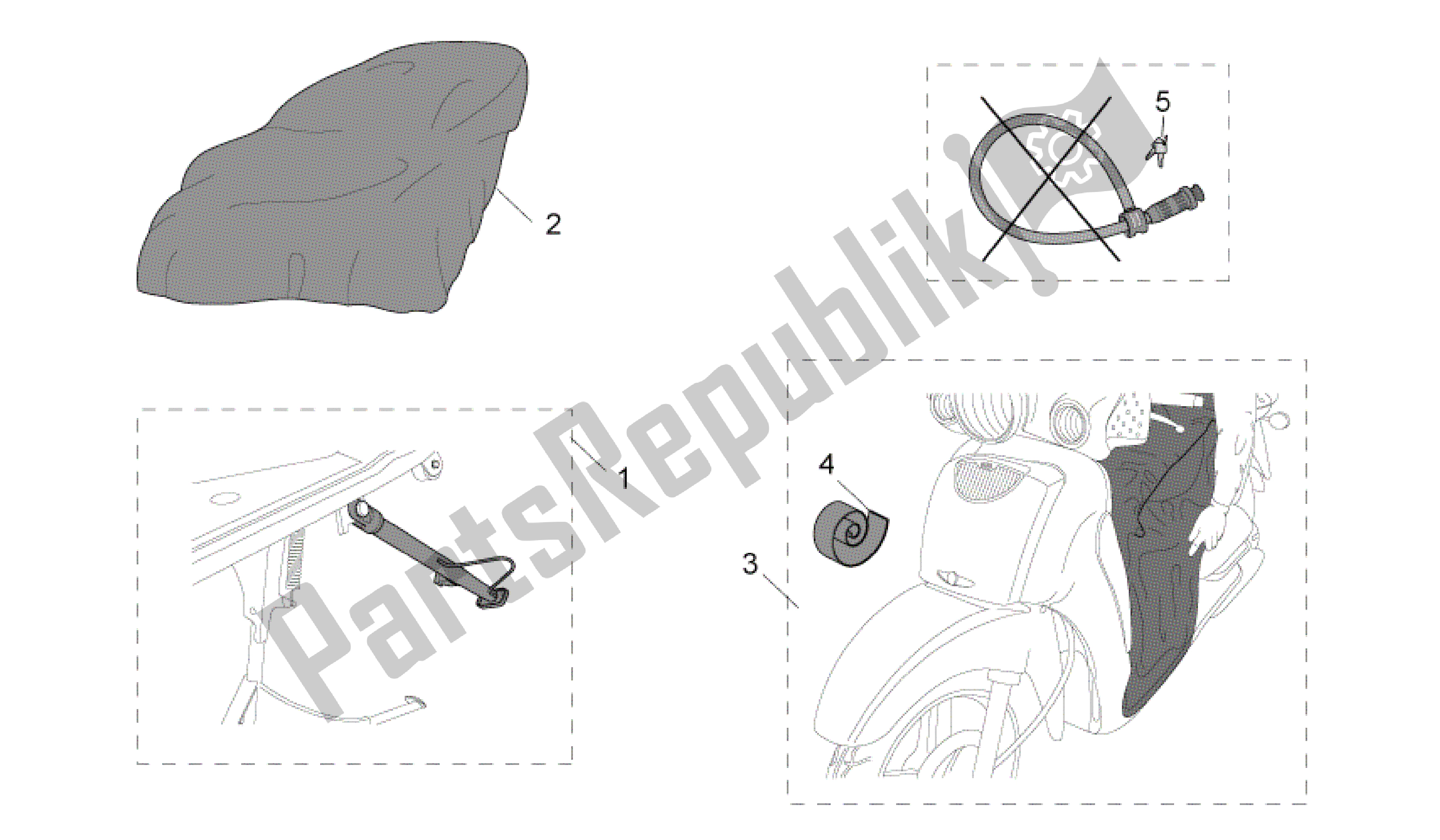 Todas las partes para Acc. - Varios Ii de Aprilia Scarabeo 200 1999 - 2004