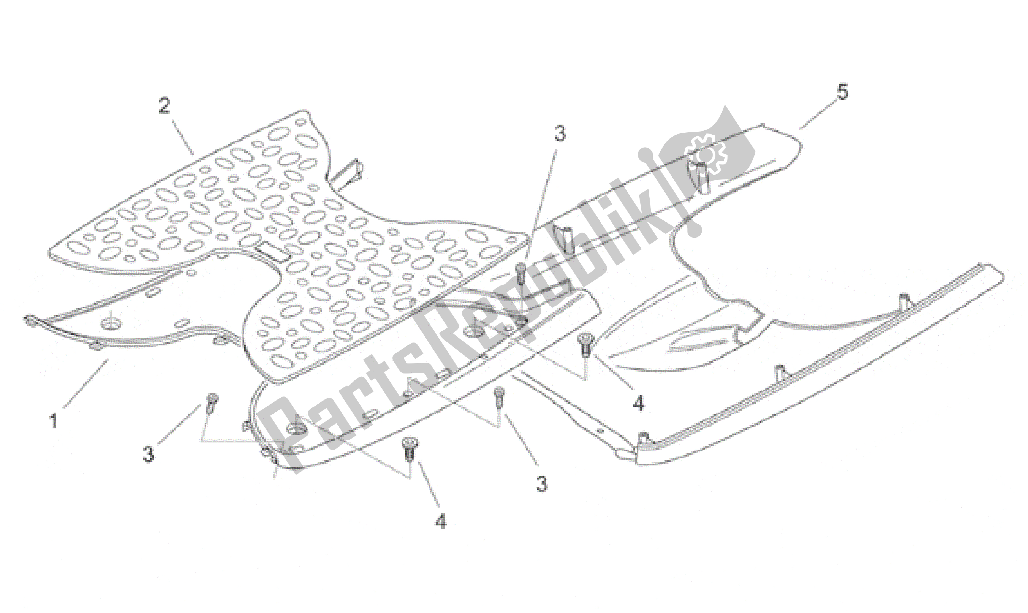 Toutes les pièces pour le Corps Central Ii - Panneau du Aprilia Scarabeo 100 2000