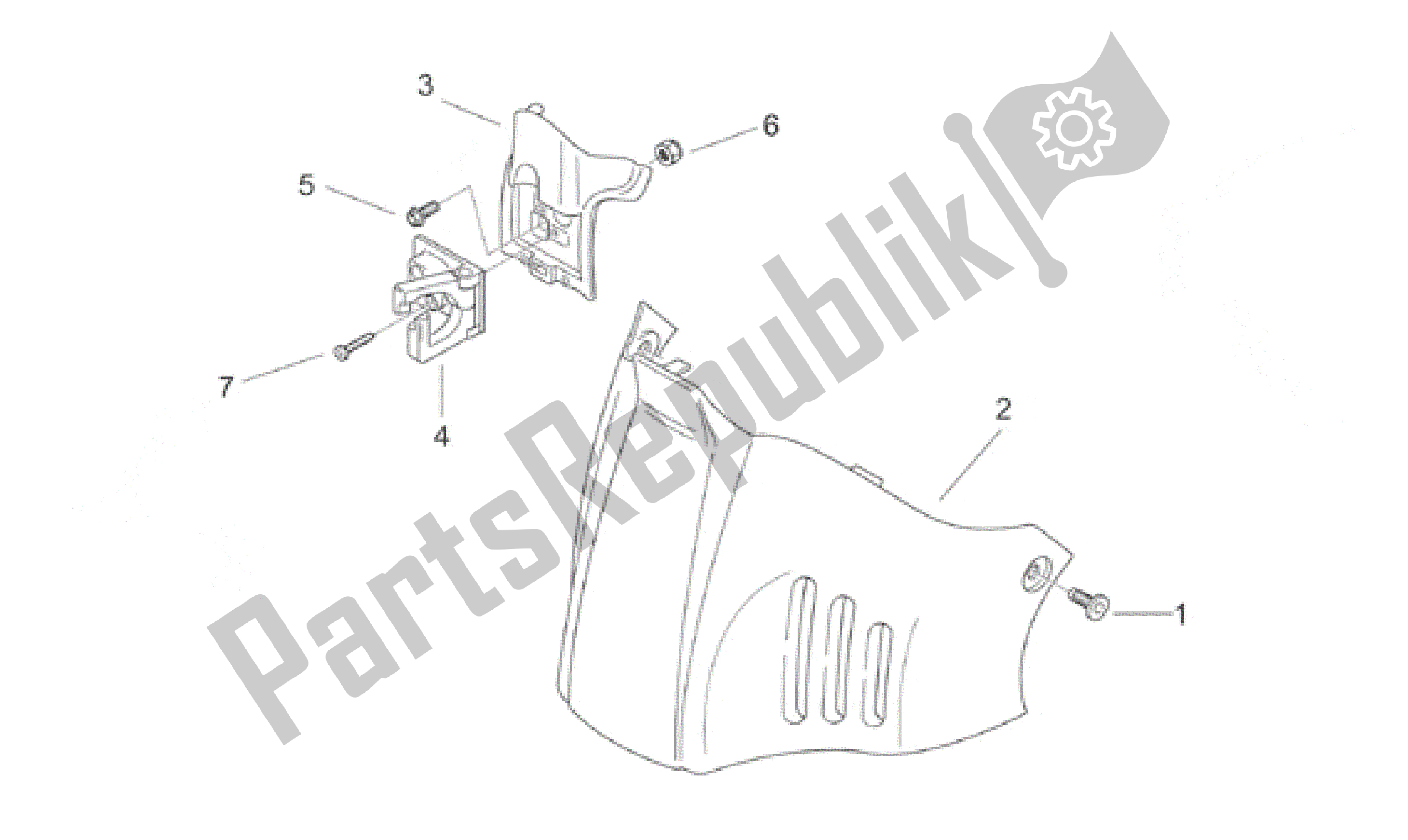 Todas las partes para Cuerpo Central Iii - F. Brd / Hng. C de Aprilia Scarabeo 100 2000