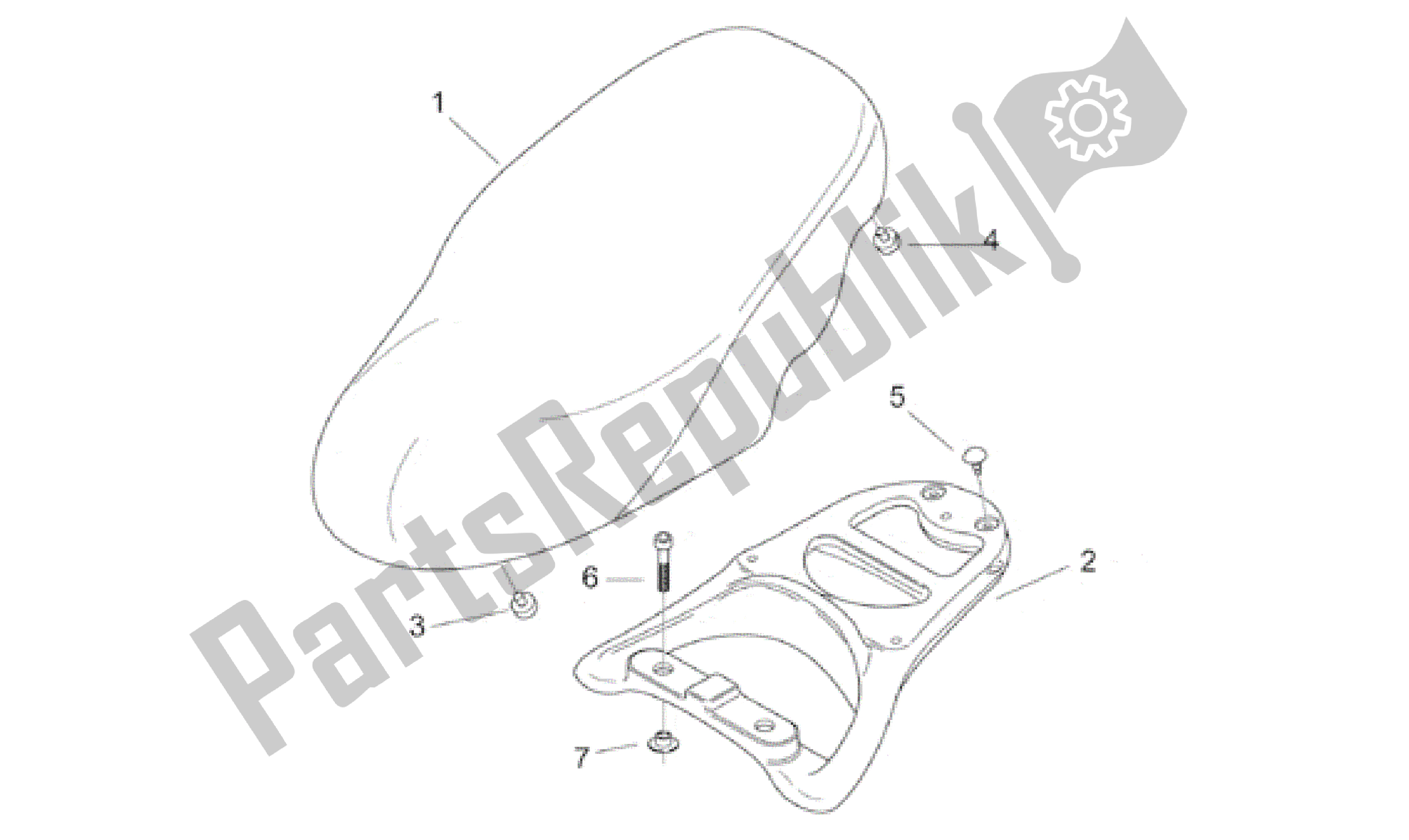 Todas las partes para Asiento - Portador de Aprilia Scarabeo 100 2000